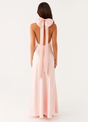 Fluid Shape Chill Detail Siani Backless Maxi Dress - Pink