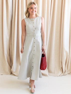 Valerie Striped Midi Dress Relaxed and stylish