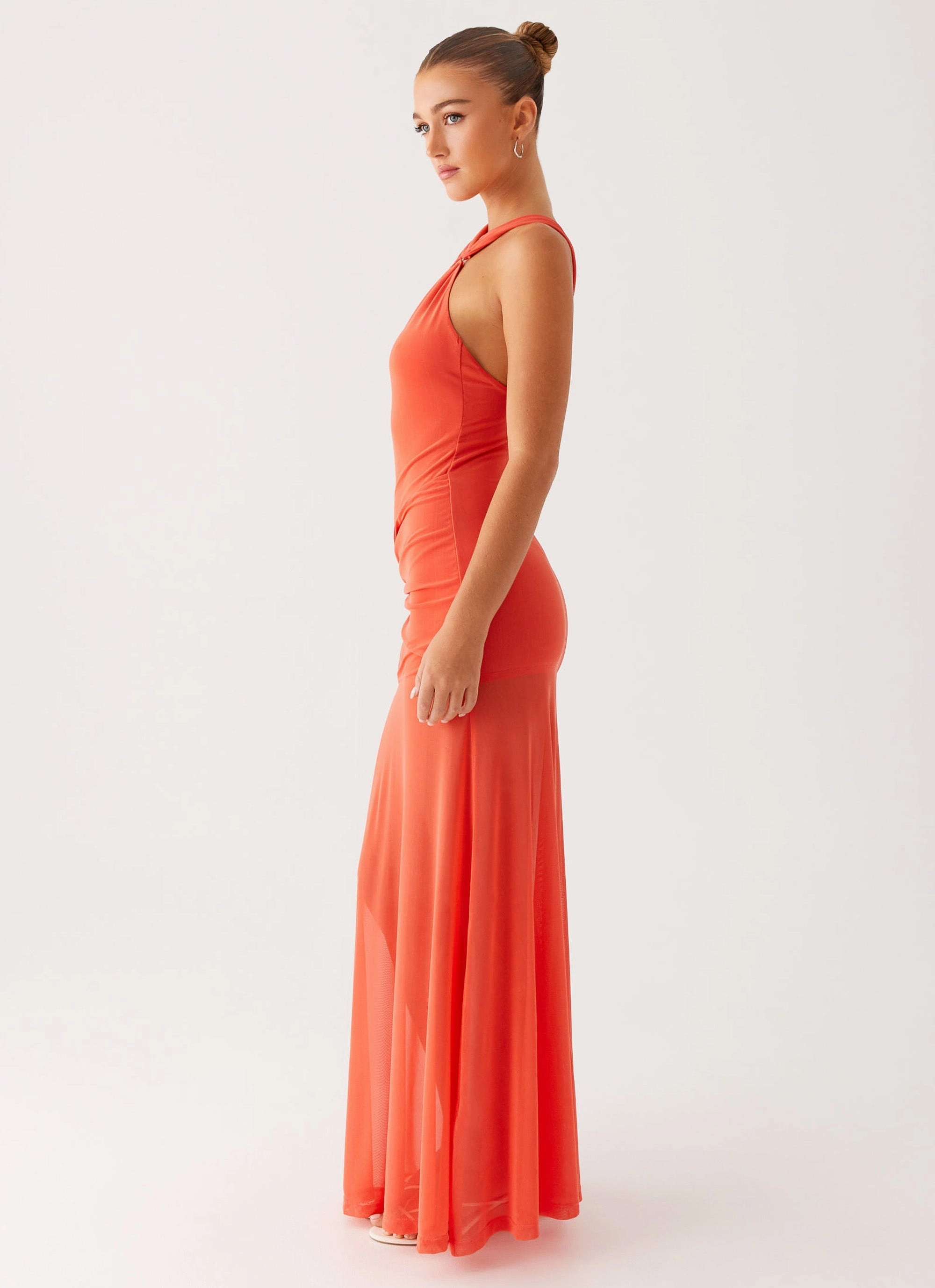 Soft Design Calm Drape Kavala Maxi Dress - Coral