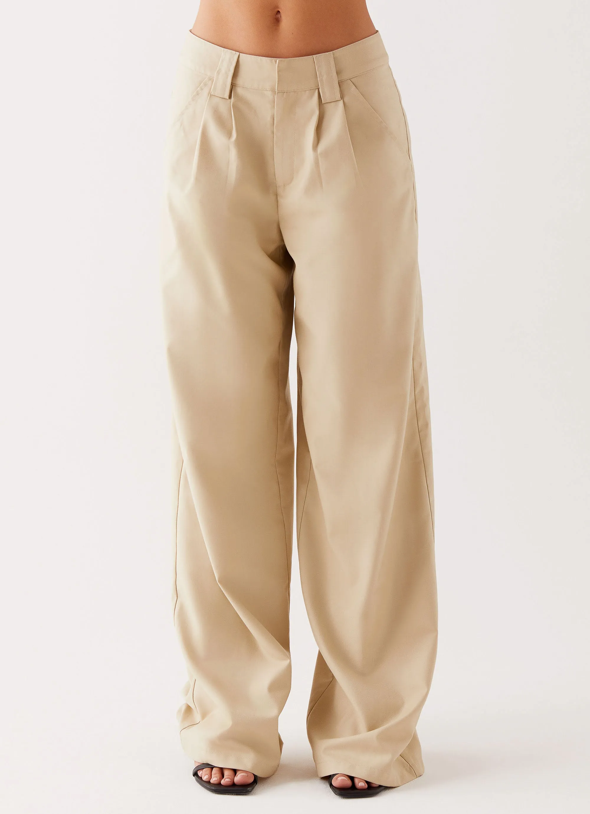 Long Use Air Circulation Siena Style Tailored Pants - Beige