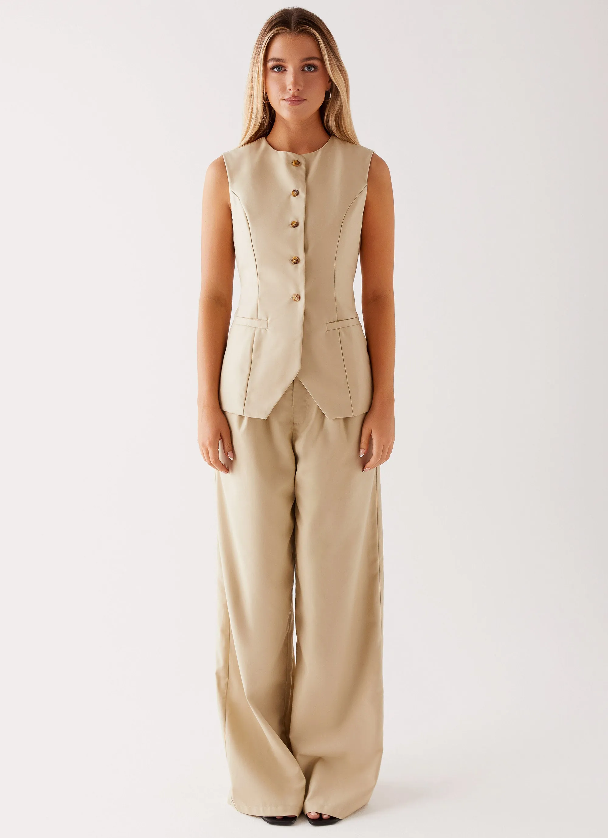 Machine washable Siena Style Tailored Pants - Beige