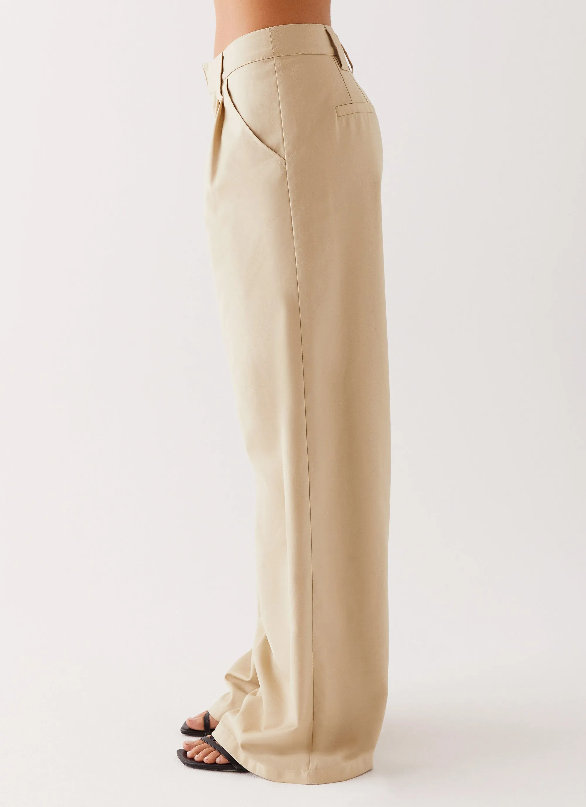Siena Style Tailored Pants - Beige Stretch Layer Fit