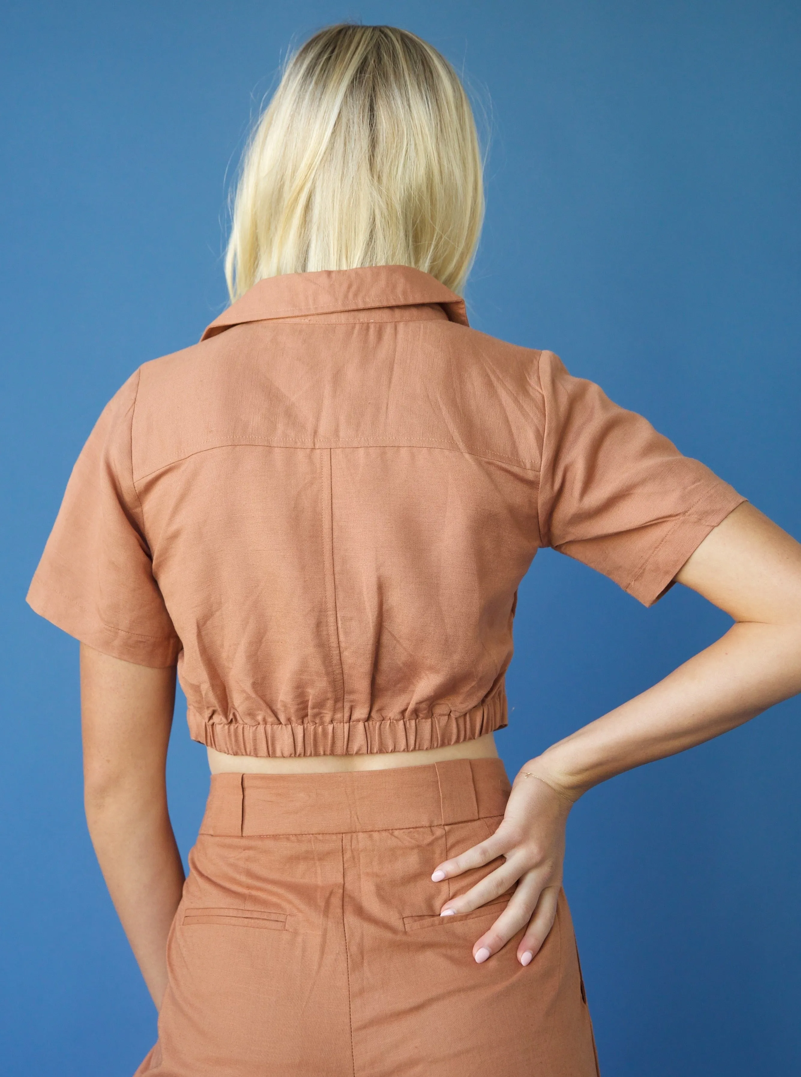 Rolled Hem Finish Sienna Twist Top