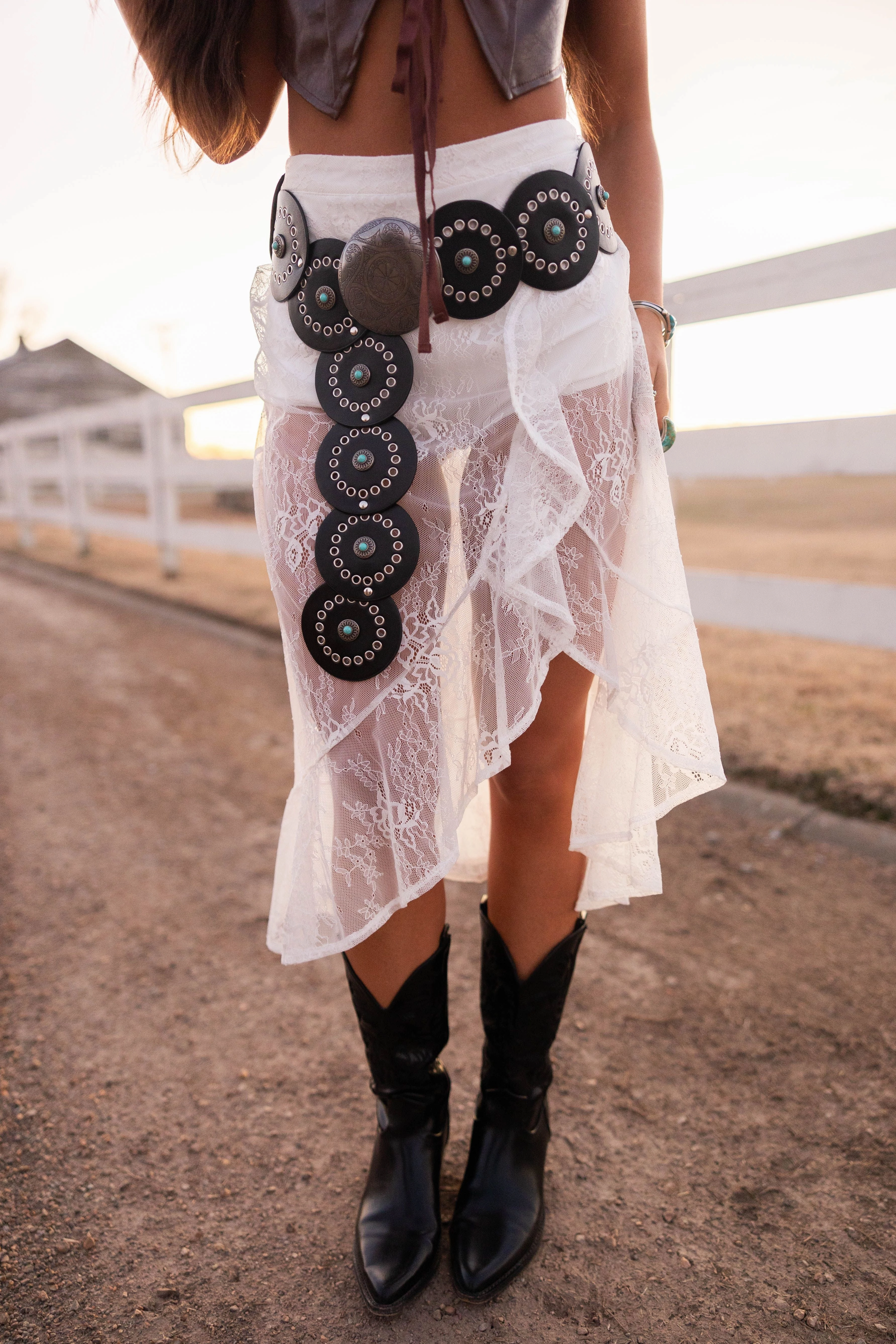 Custom made Collector??s Item Sierra Lace Maxi Skirt - White Luxe Touch
