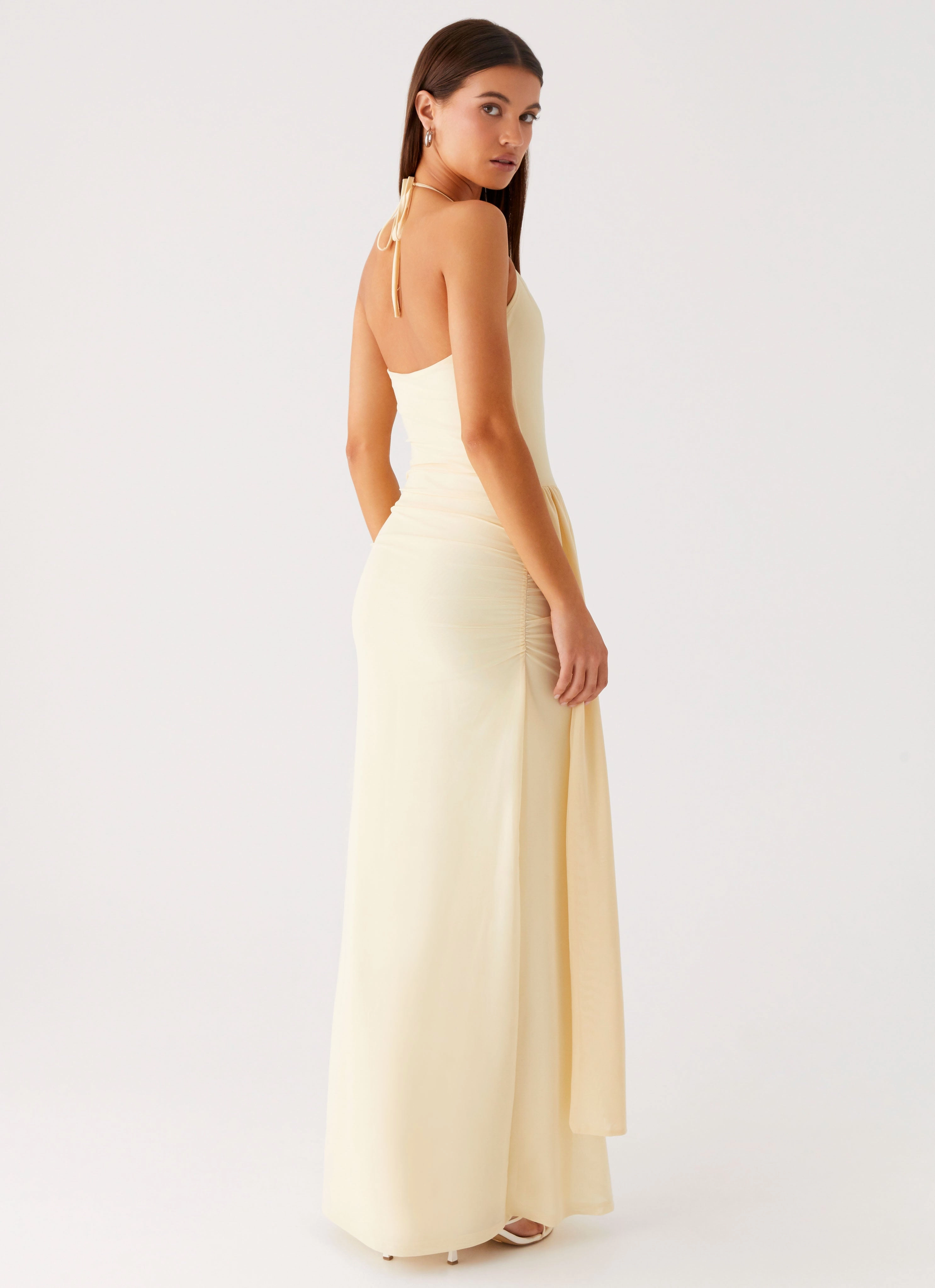 Signal Halter Maxi Dress - Sunny Yellow Casual Comfort Wear