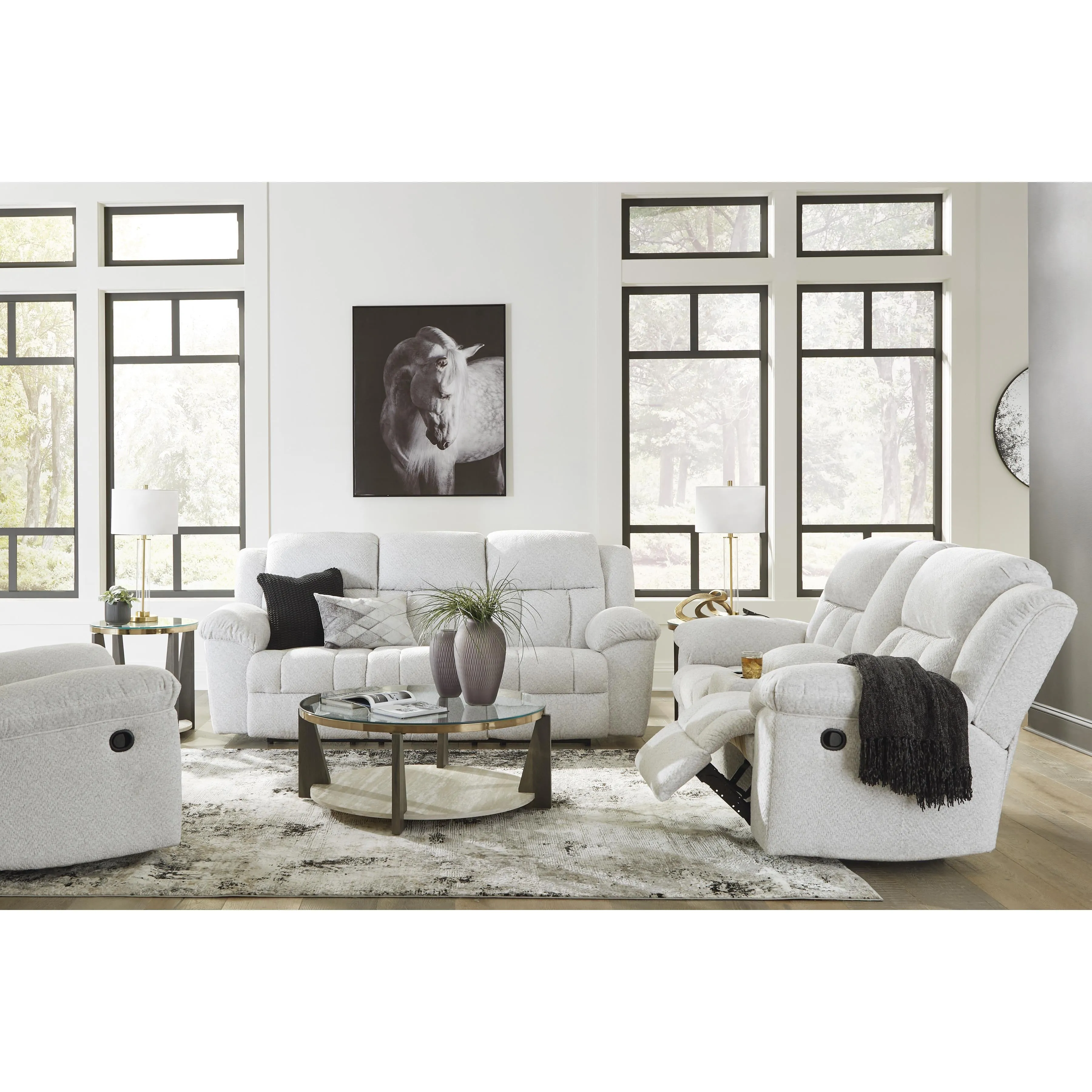 Signature Design by Ashley Frohn Reclining Fabric Sofa 3740588