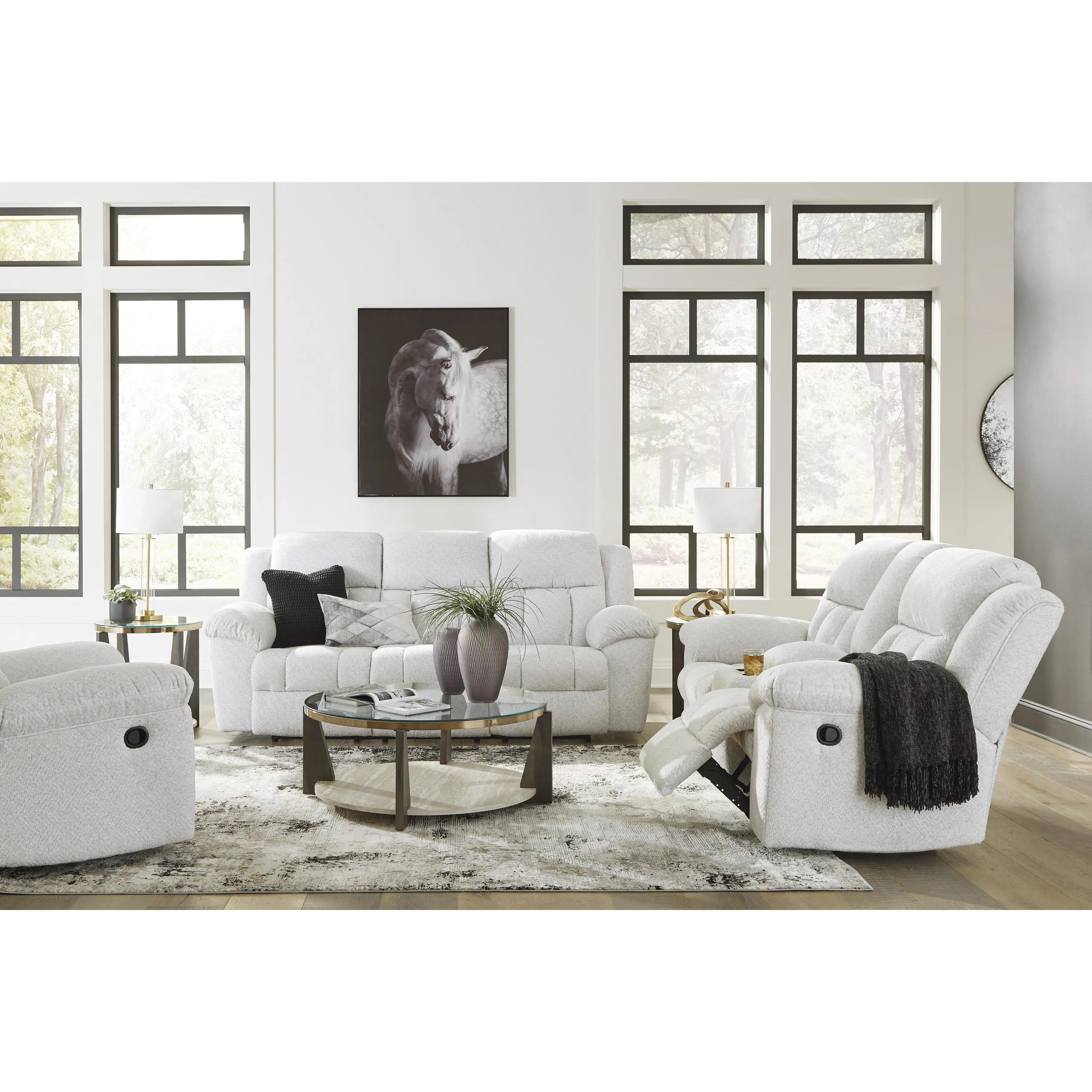 Signature Design by Ashley Frohn Reclining Fabric Sofa 3740588