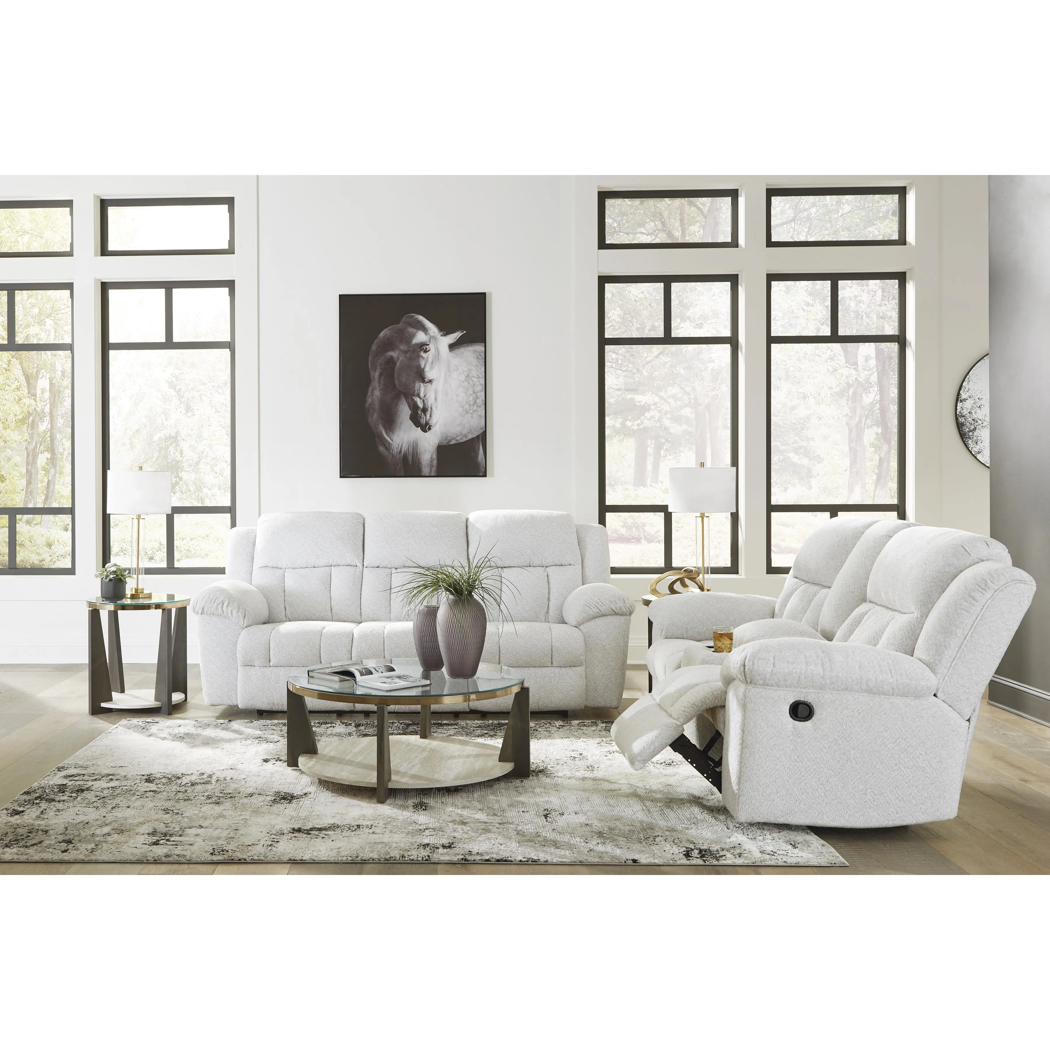 Signature Design by Ashley Frohn Reclining Fabric Sofa 3740588