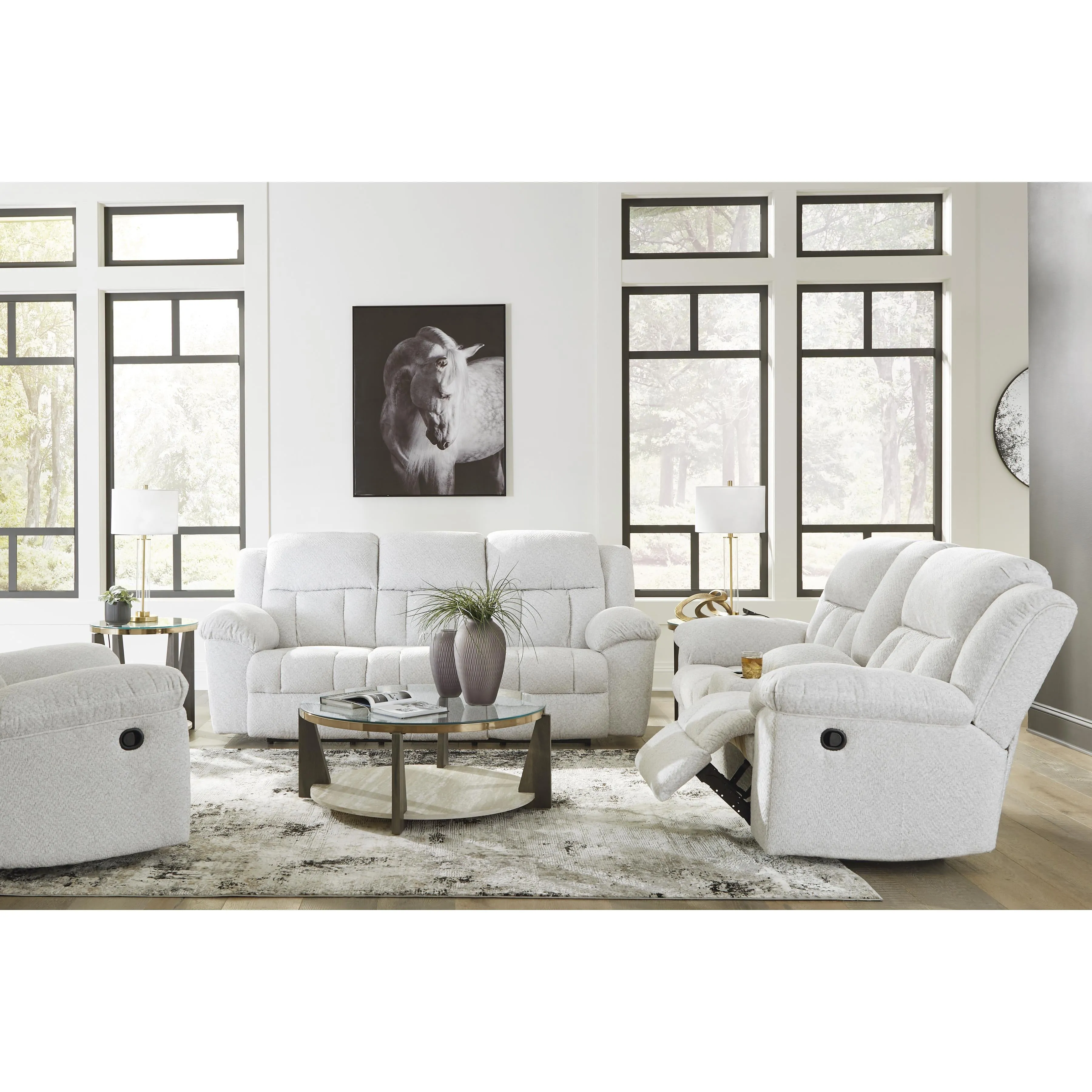 Signature Design by Ashley Frohn Reclining Fabric Sofa 3740588