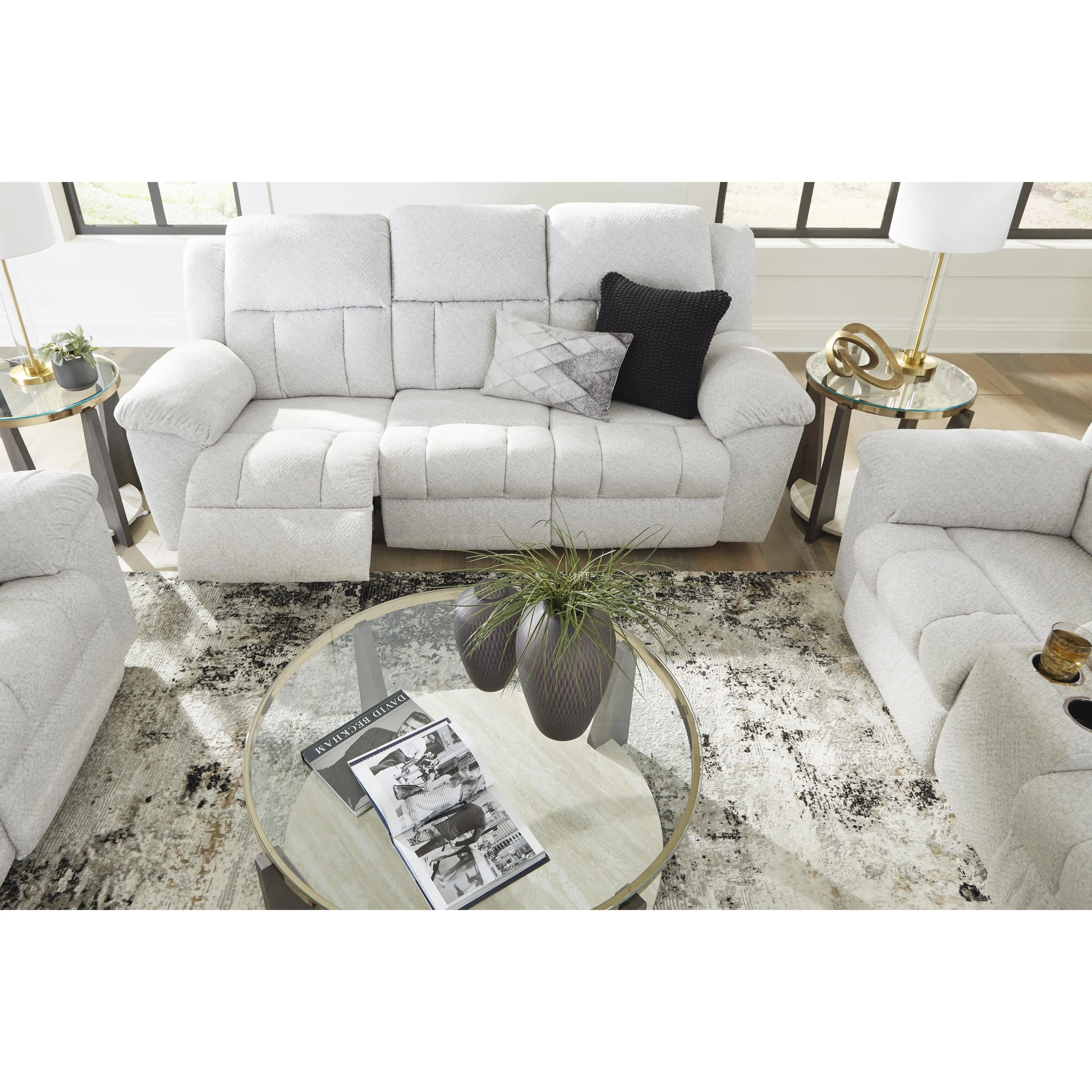 Signature Design by Ashley Frohn Reclining Fabric Sofa 3740588