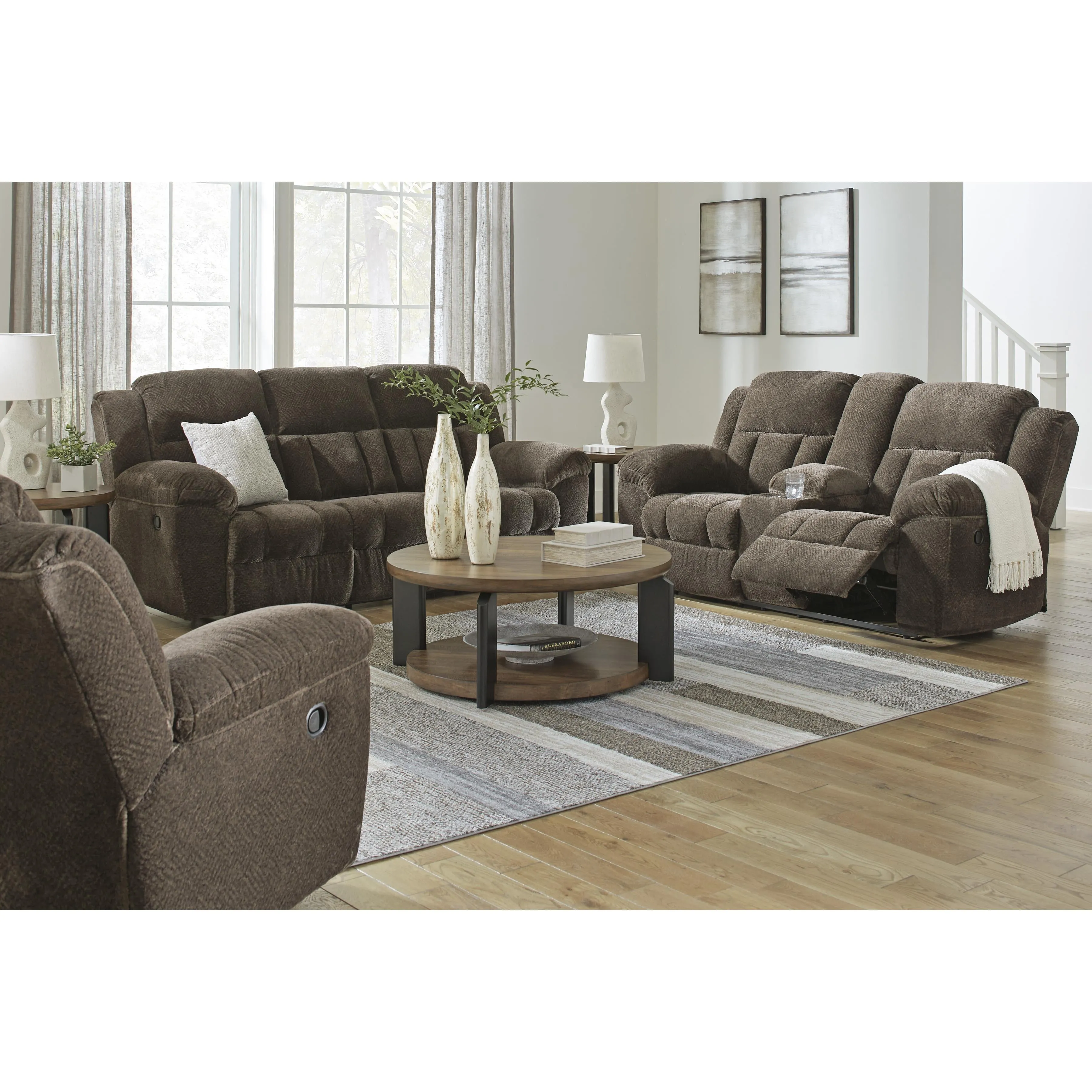Signature Design by Ashley Frohn Reclining Fabric Sofa 3740788