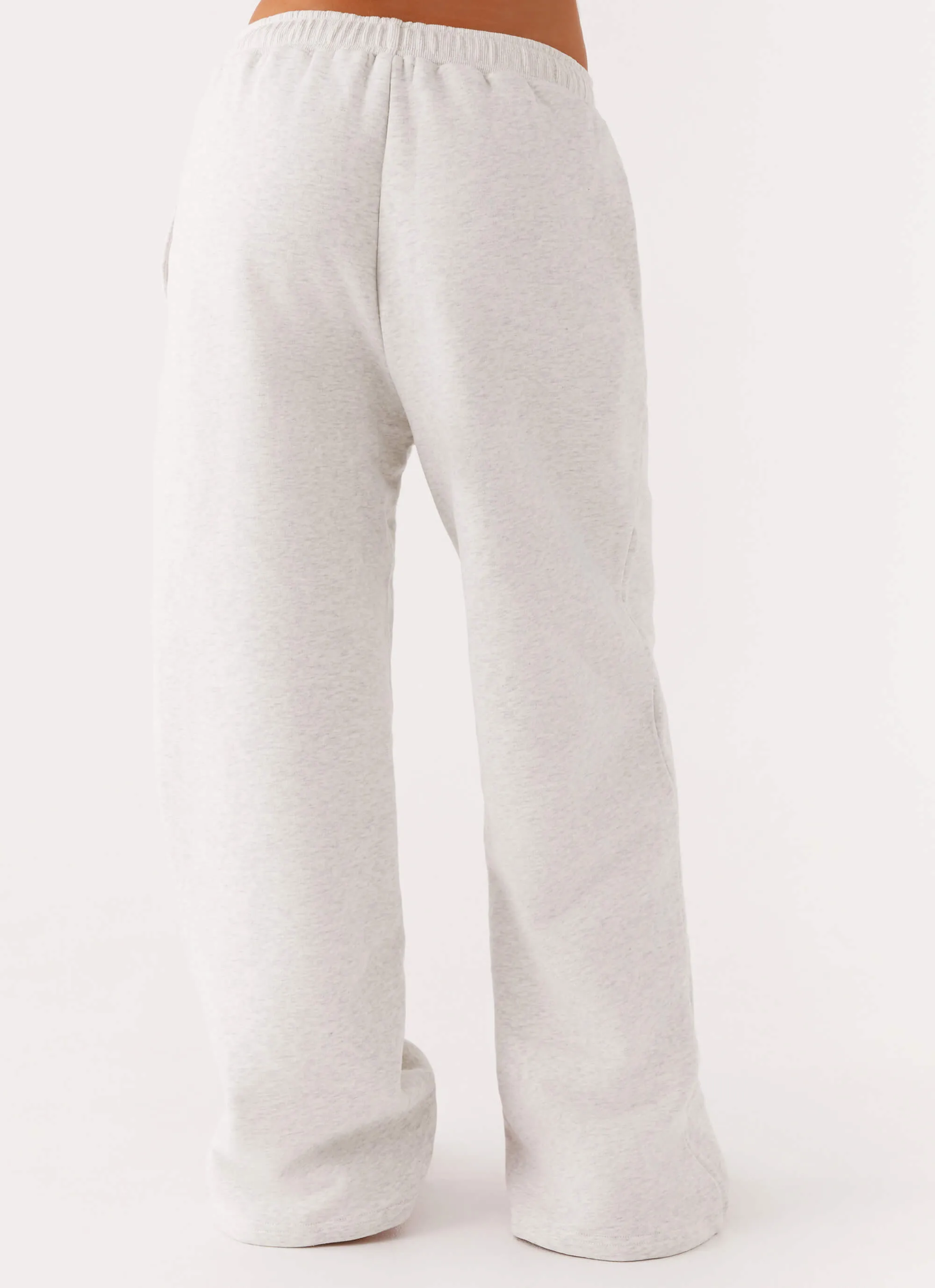Breathable Weave Fabric Seam-Free Signature Sweatpants - Grey