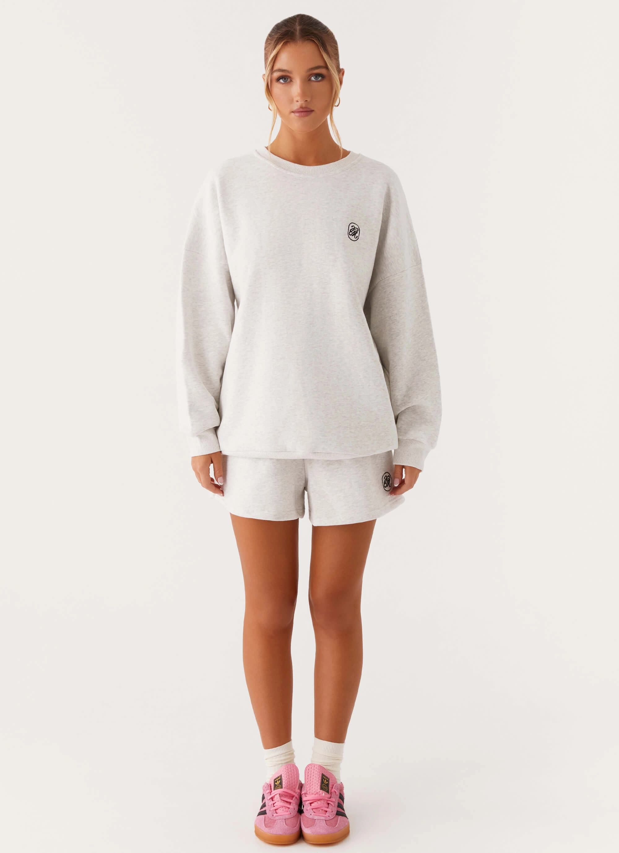 Signature Sweatshorts - Grey Active Stretch Mesh Panel