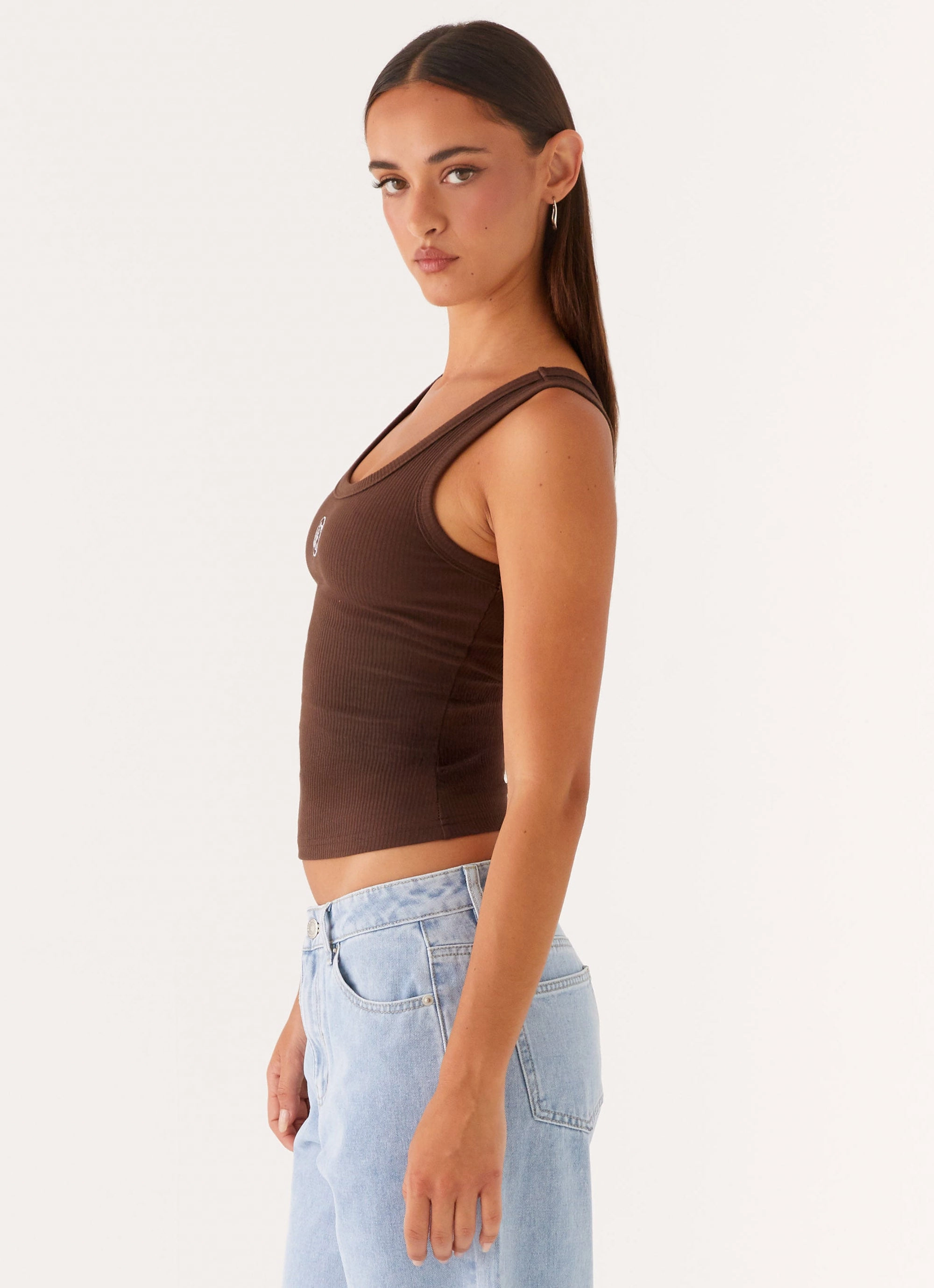Signature Tank Top - Chocolate Compact TravelFriendly Design Soft Blended Fabric