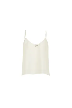 Habotai Silk Crystal Top VNeck Style
