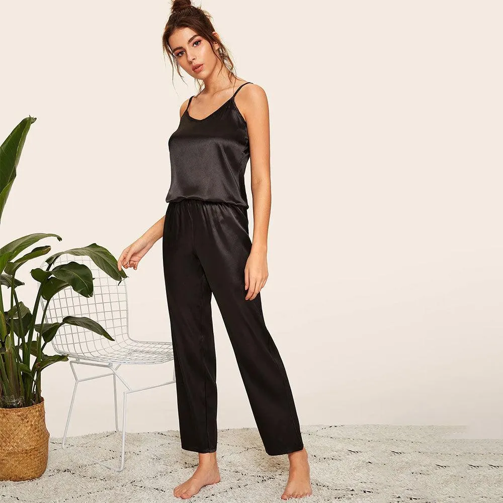 Silk Camisole Pajama Set For Women Summer Silk Pajamas