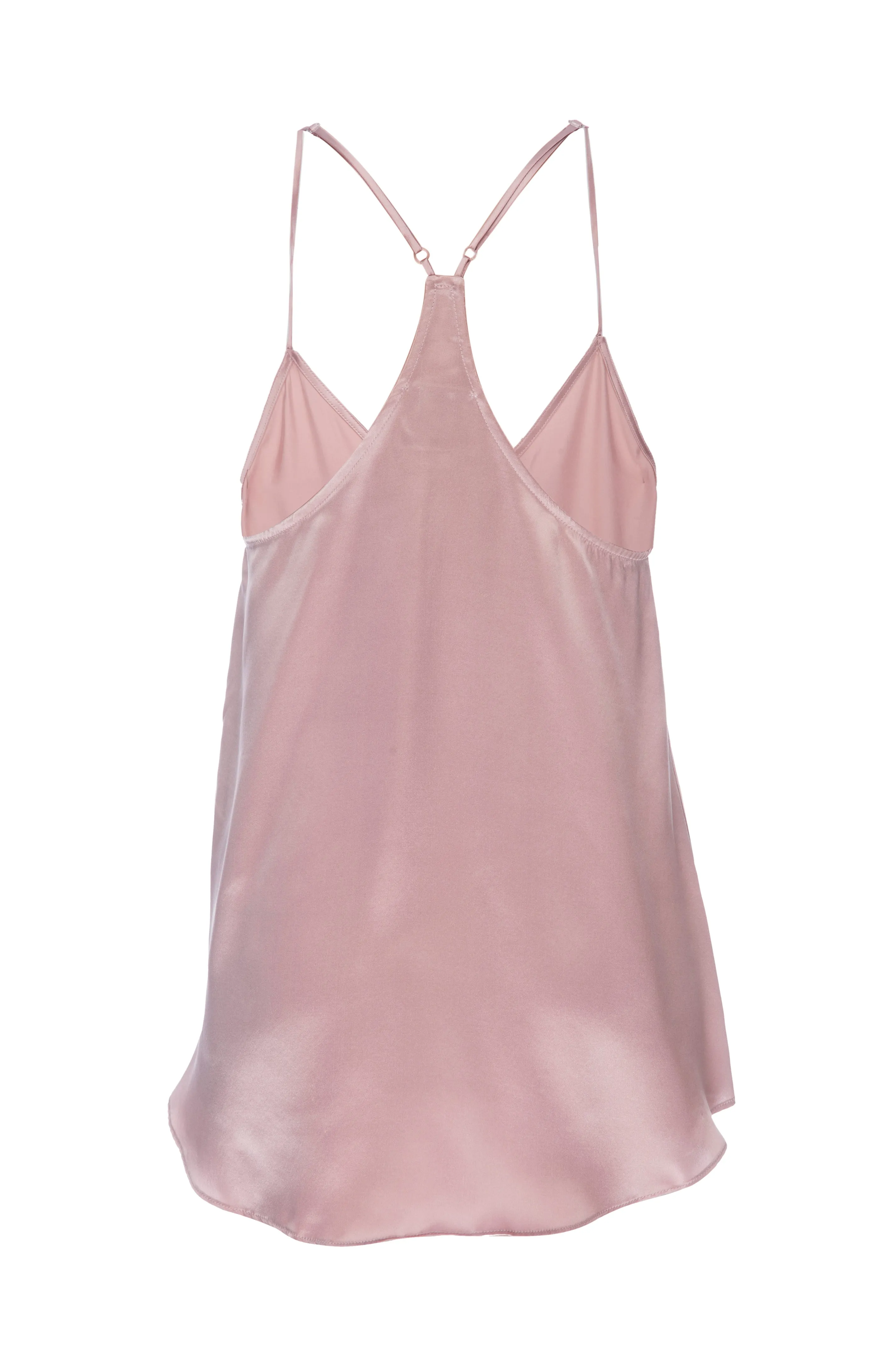 Silk Charmeuse Tank: Rose Gold