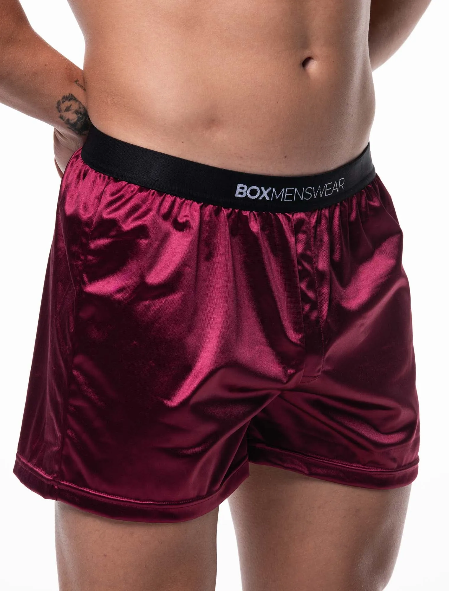 Silk Decline Boxer Shorts - Champagne Lux
