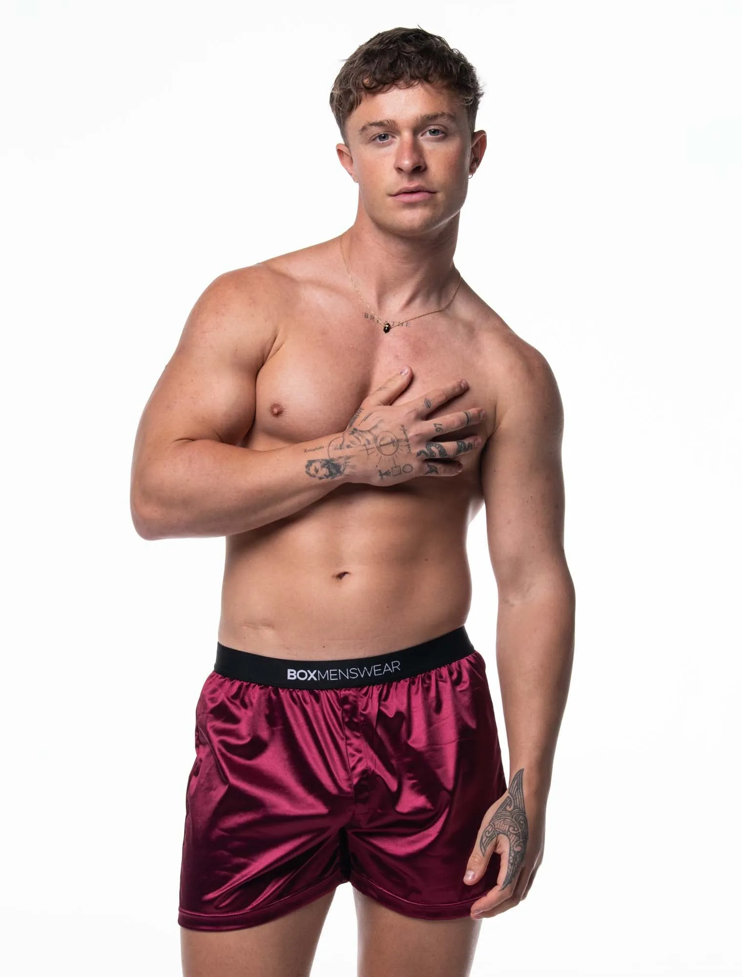 Silk Decline Boxer Shorts - Champagne Lux