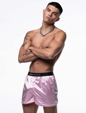 Silk Decline Boxer Shorts - Lavish Pink
