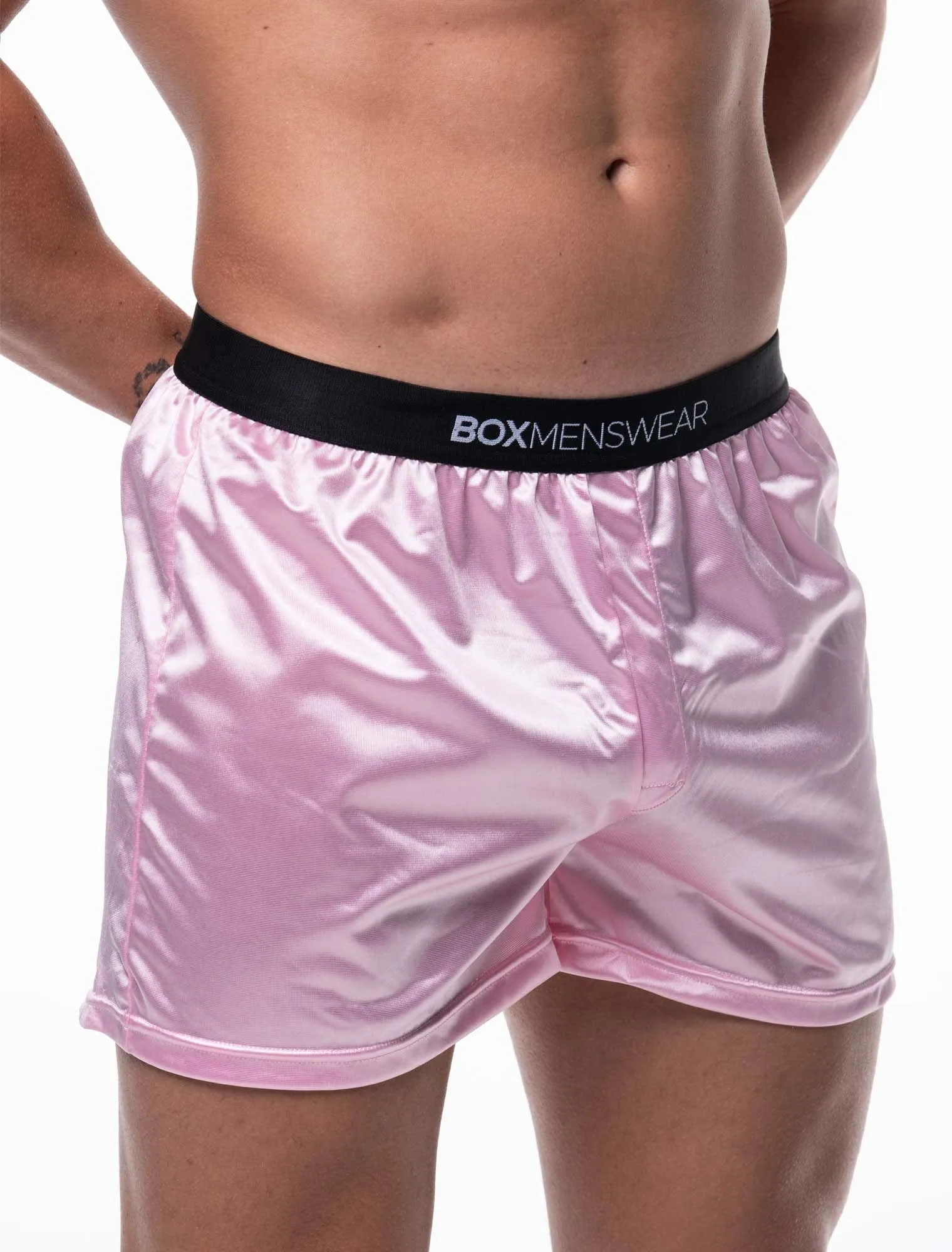 Silk Decline Boxer Shorts - Lavish Pink