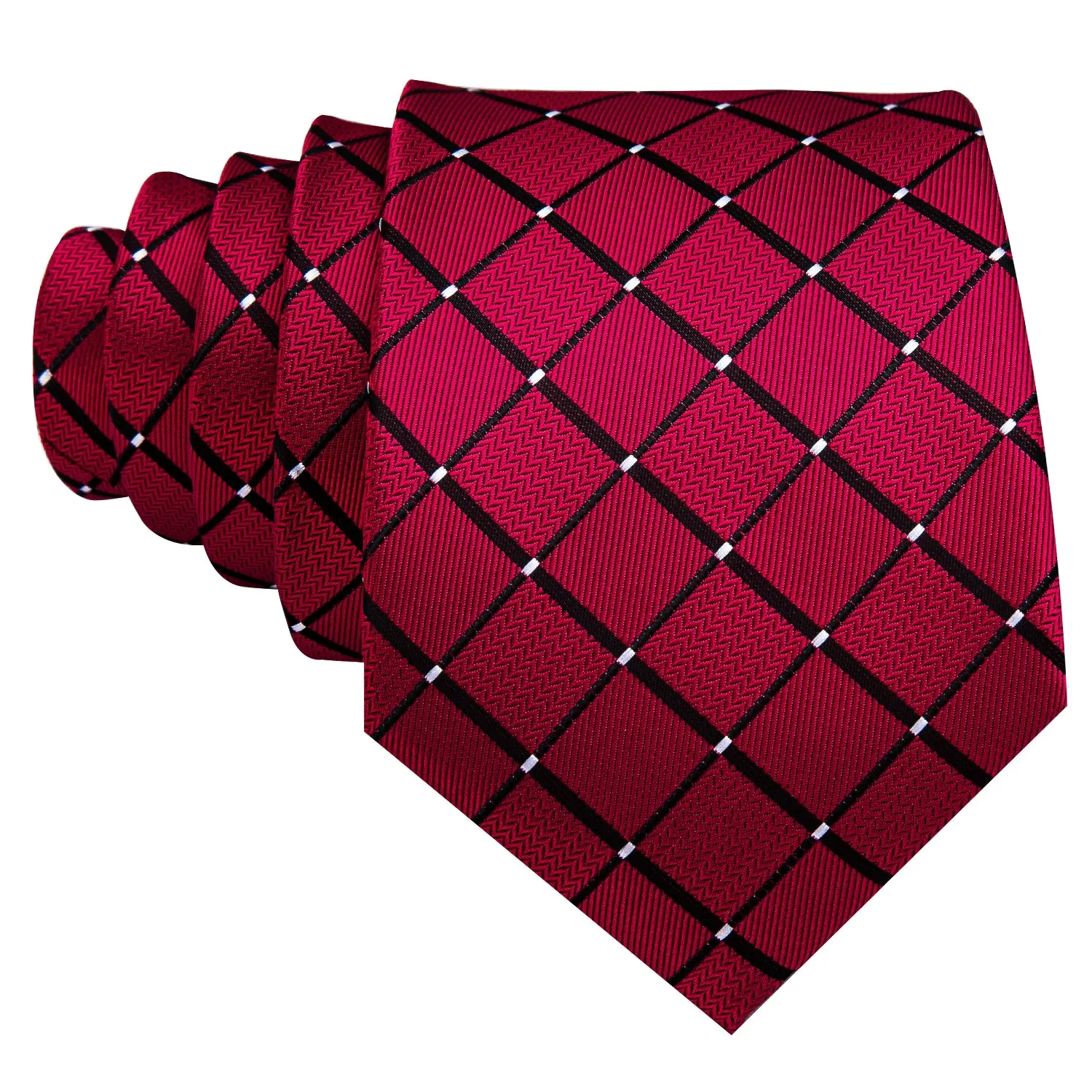Silk Necktie Handkerchief Cufflinks Sets