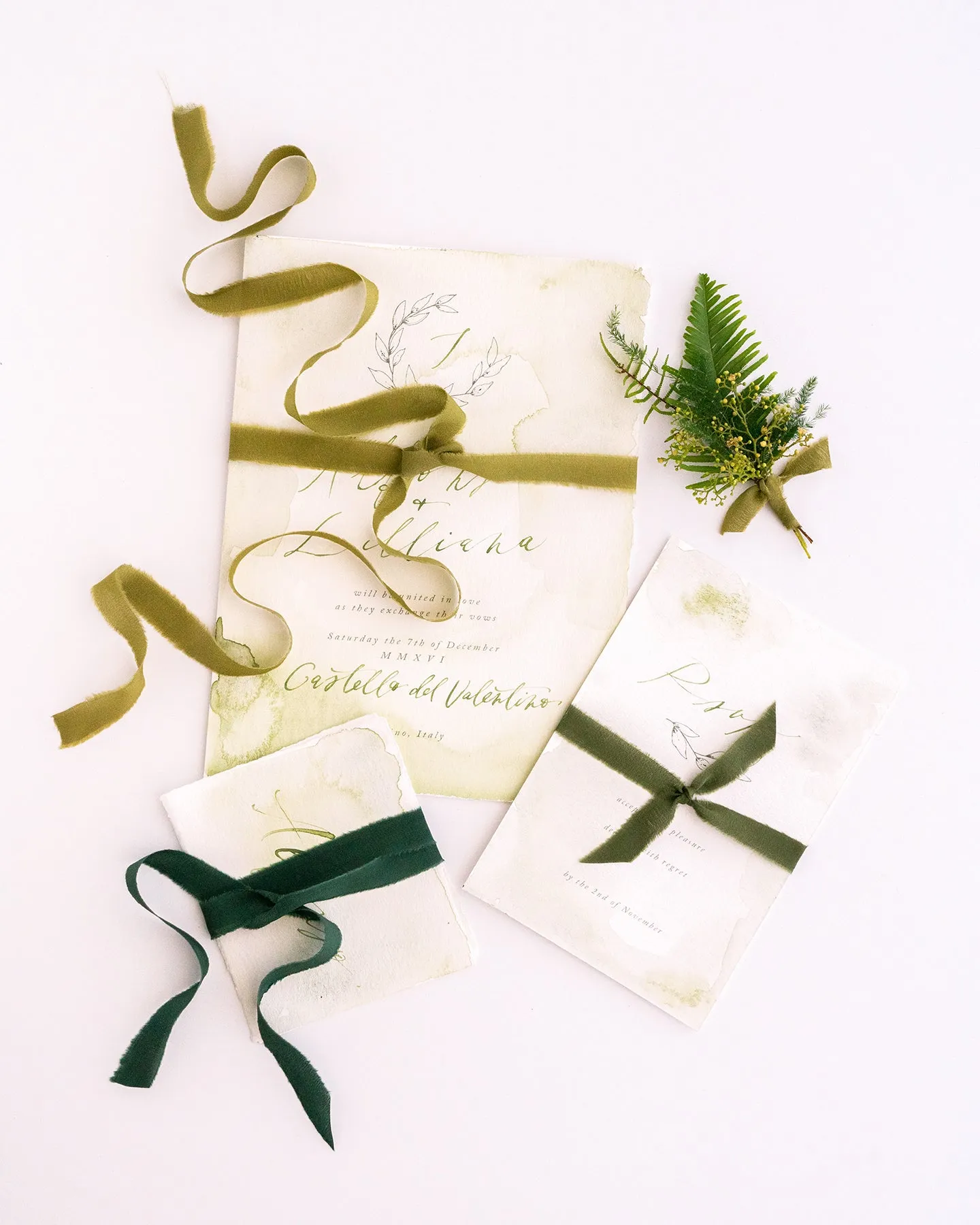 Silk Ribbon Trim in Moss