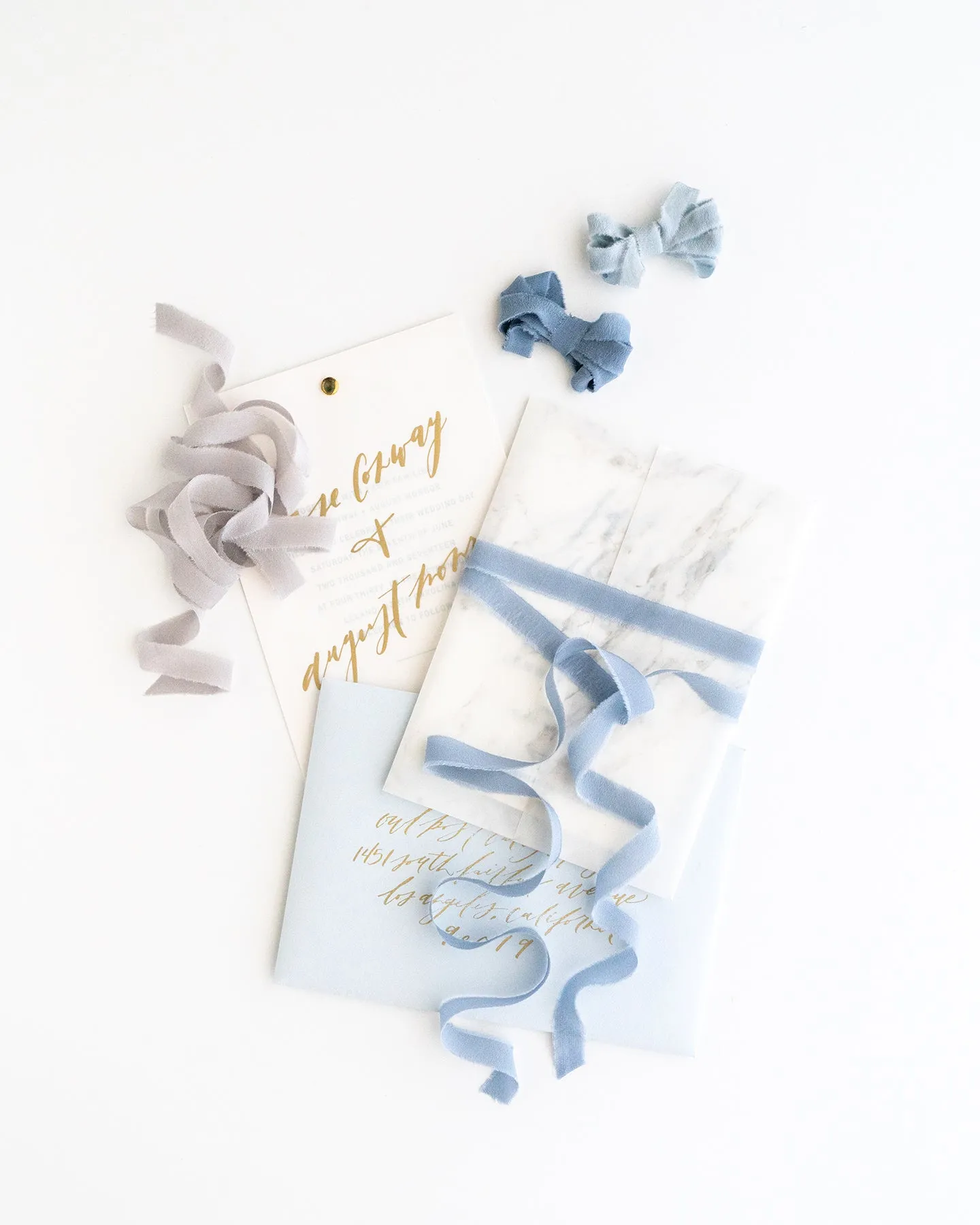 Silk Ribbon Trim in Sky