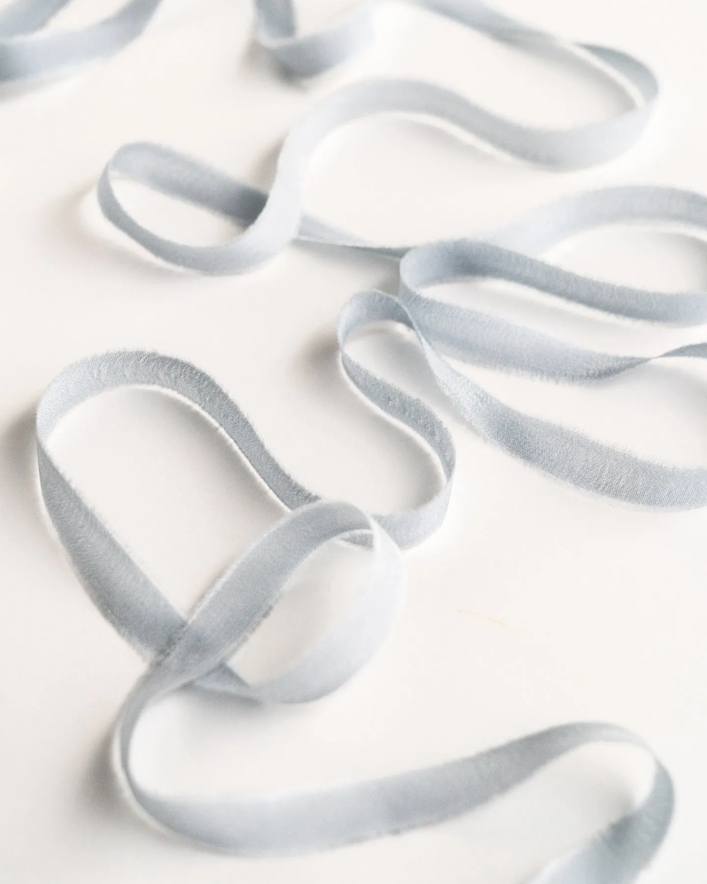Silk Ribbon Trim in Sky