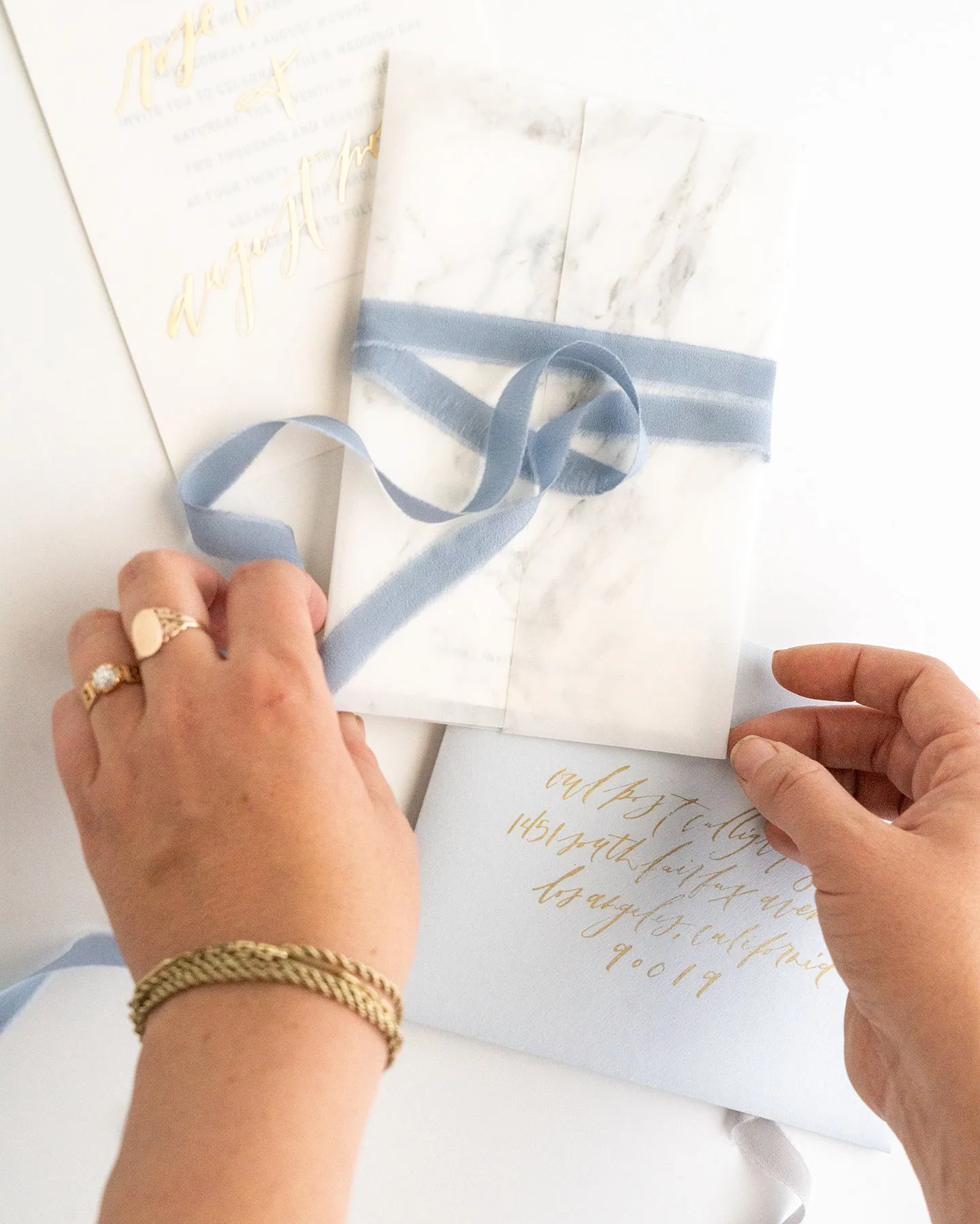 Silk Ribbon Trim in Sky