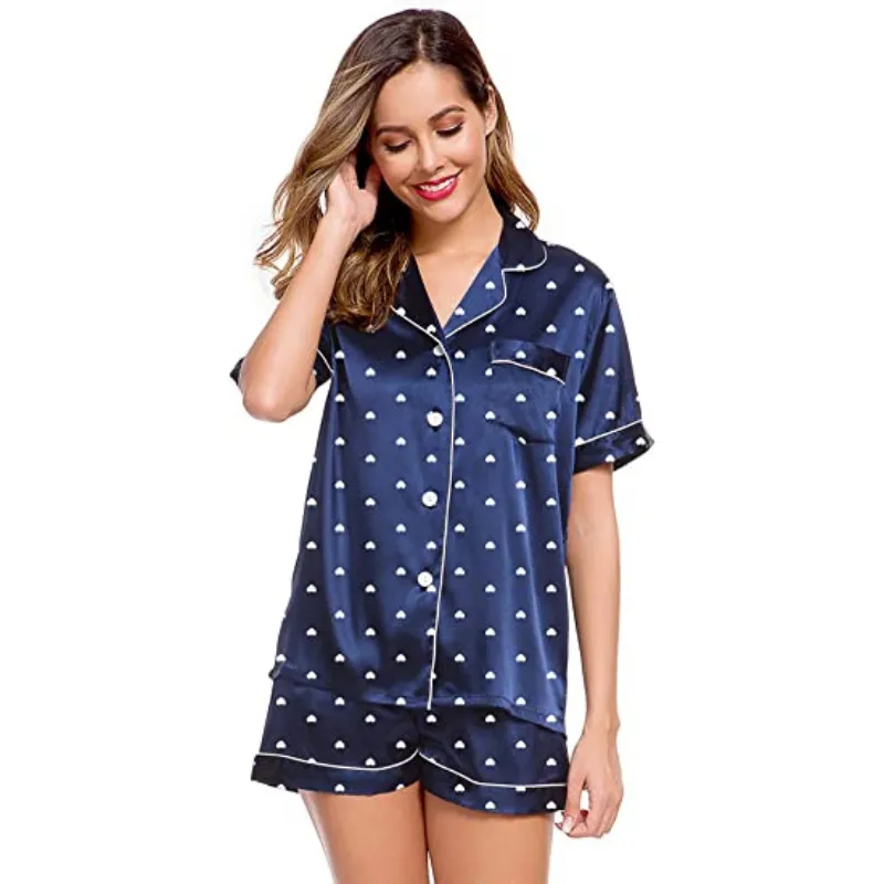 Silk Satin Short Sleeve Loungewear