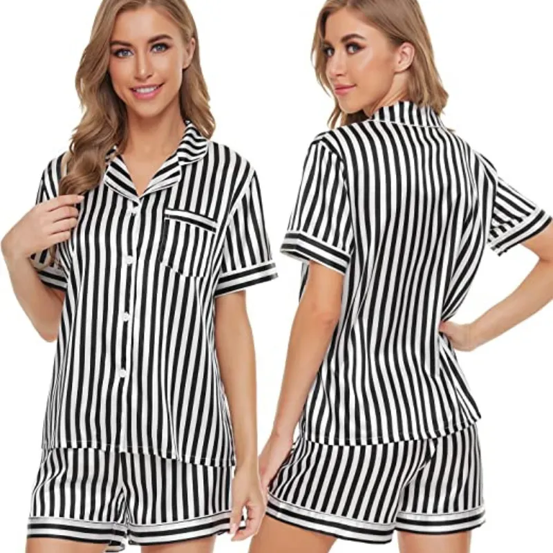 Silk Satin Short Sleeve Loungewear