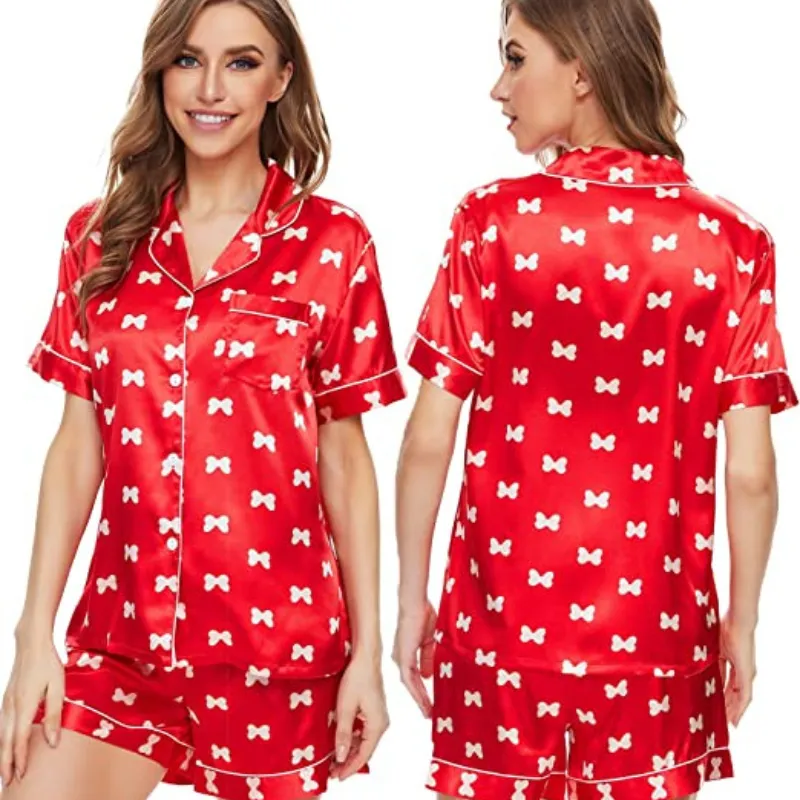 Silk Satin Short Sleeve Loungewear