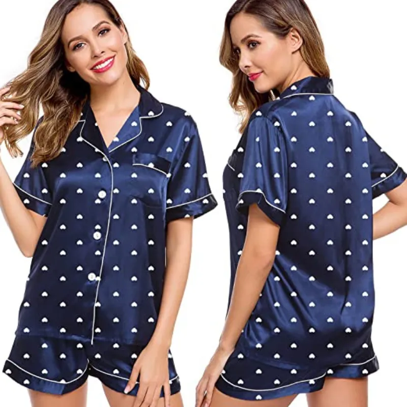 Silk Satin Short Sleeve Loungewear