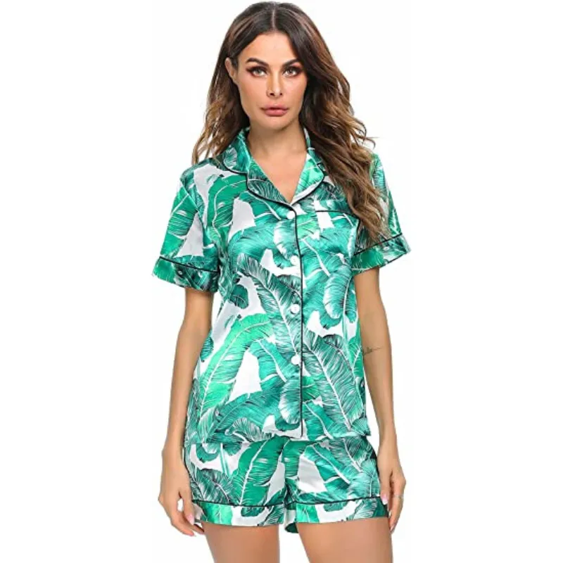 Silk Satin Short Sleeve Loungewear