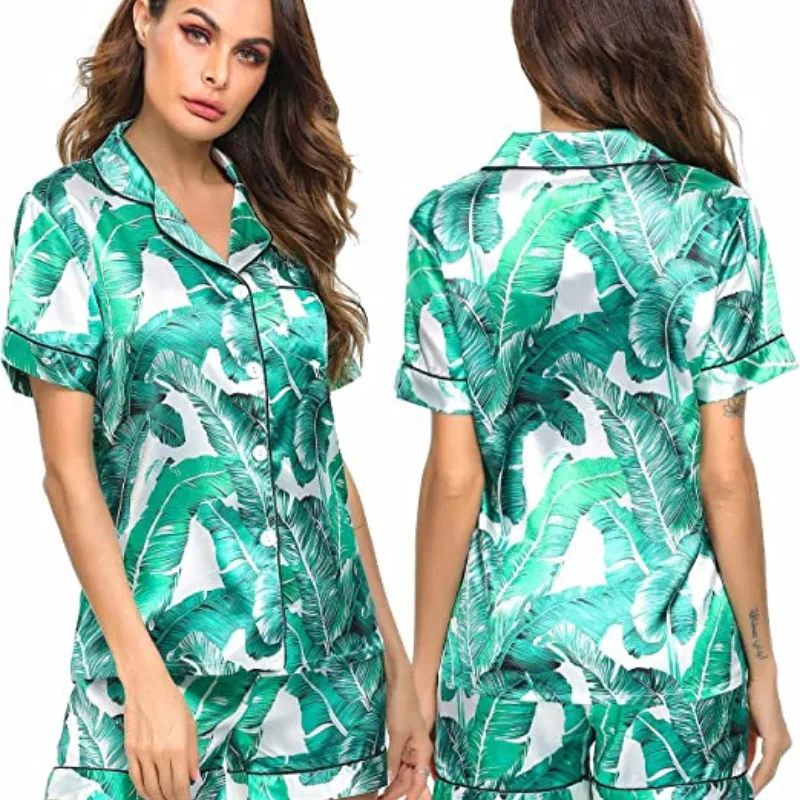 Silk Satin Short Sleeve Loungewear