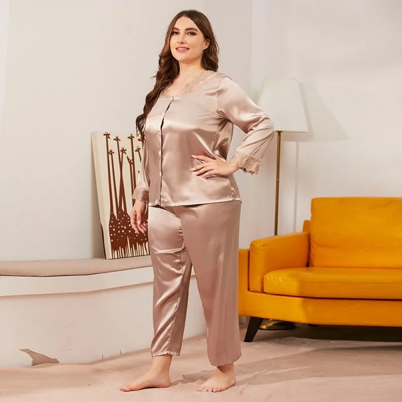 Silk Satin Sleepwear Pajama Set