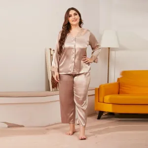 Silk Satin Sleepwear Pajama Set