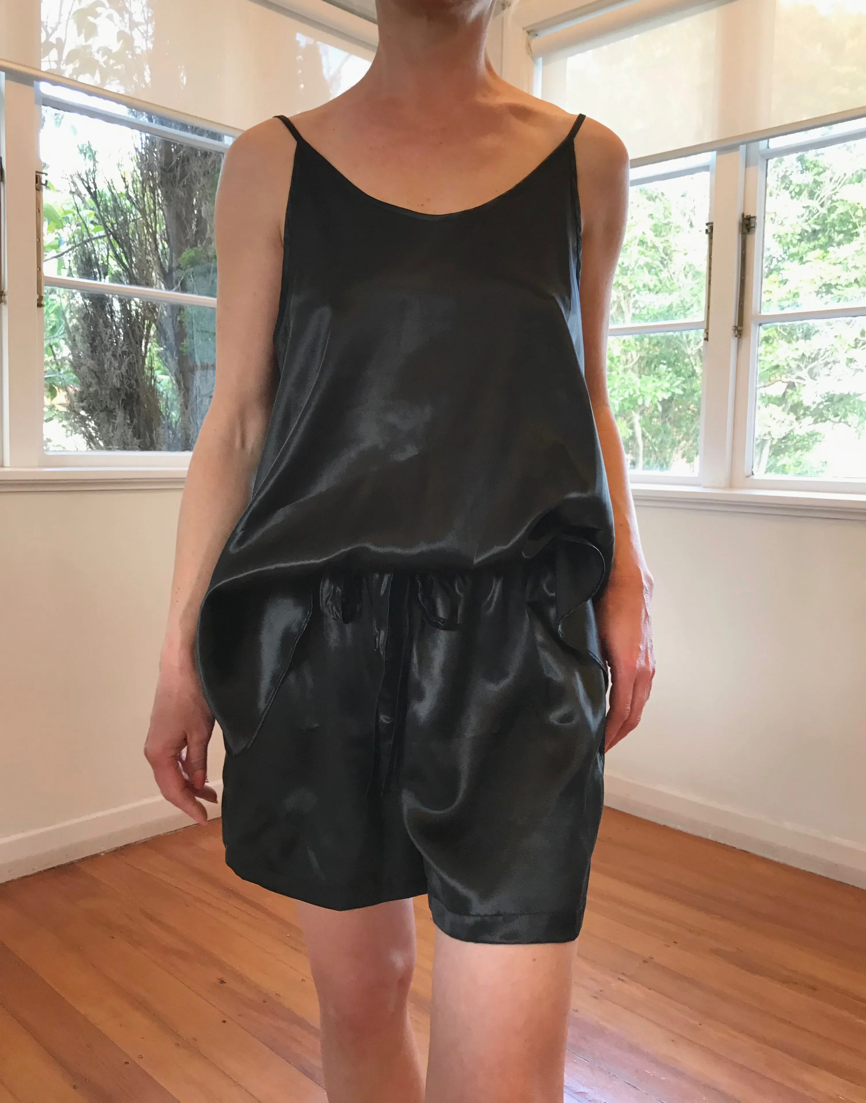 Silk Top and Silk Shorts