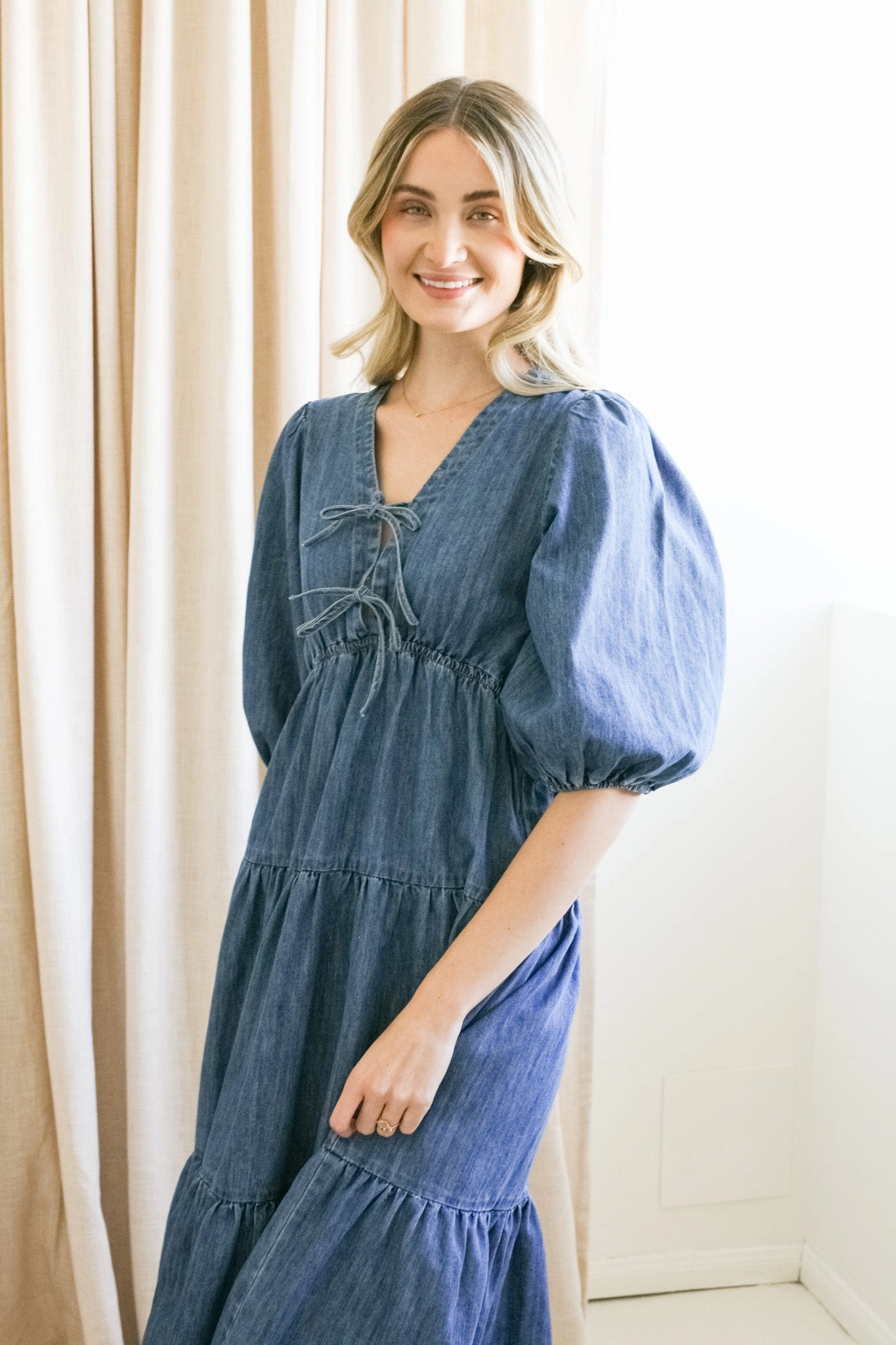 Stylish Mood Harper Denim Midi Dress