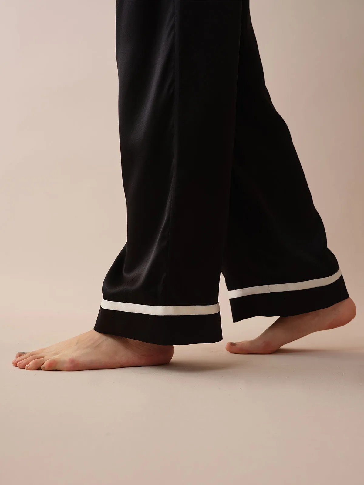 SILKINC White Trim Pajama Set