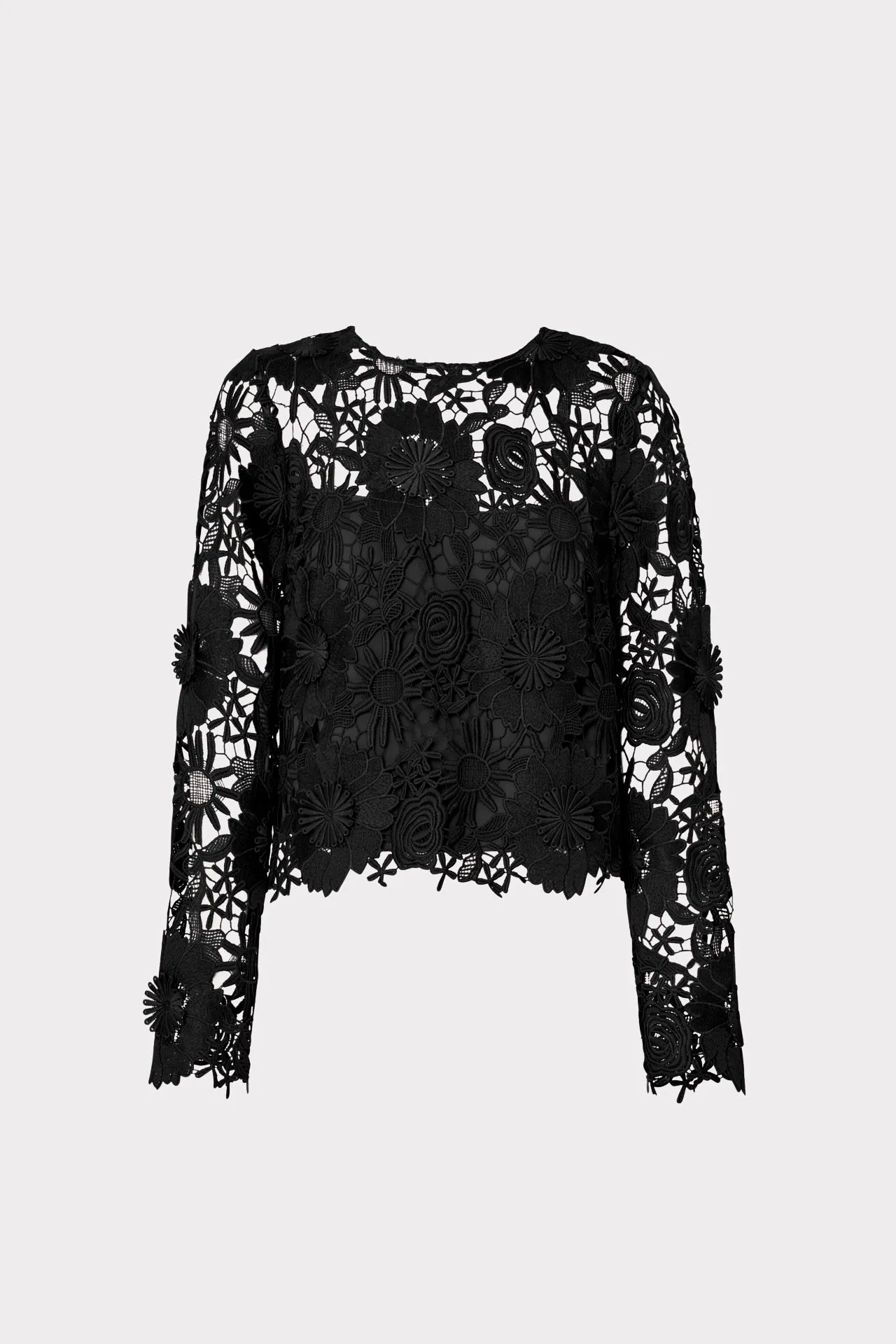 Wear Resistant Edge Adjustable Fit System Nori Long Sleeve Lace Top