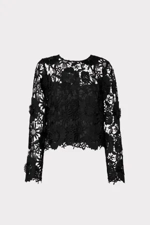 HighNeck Nori Long Sleeve Lace Top