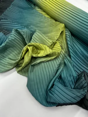 Silky Pleated Ombré - Sea moss
