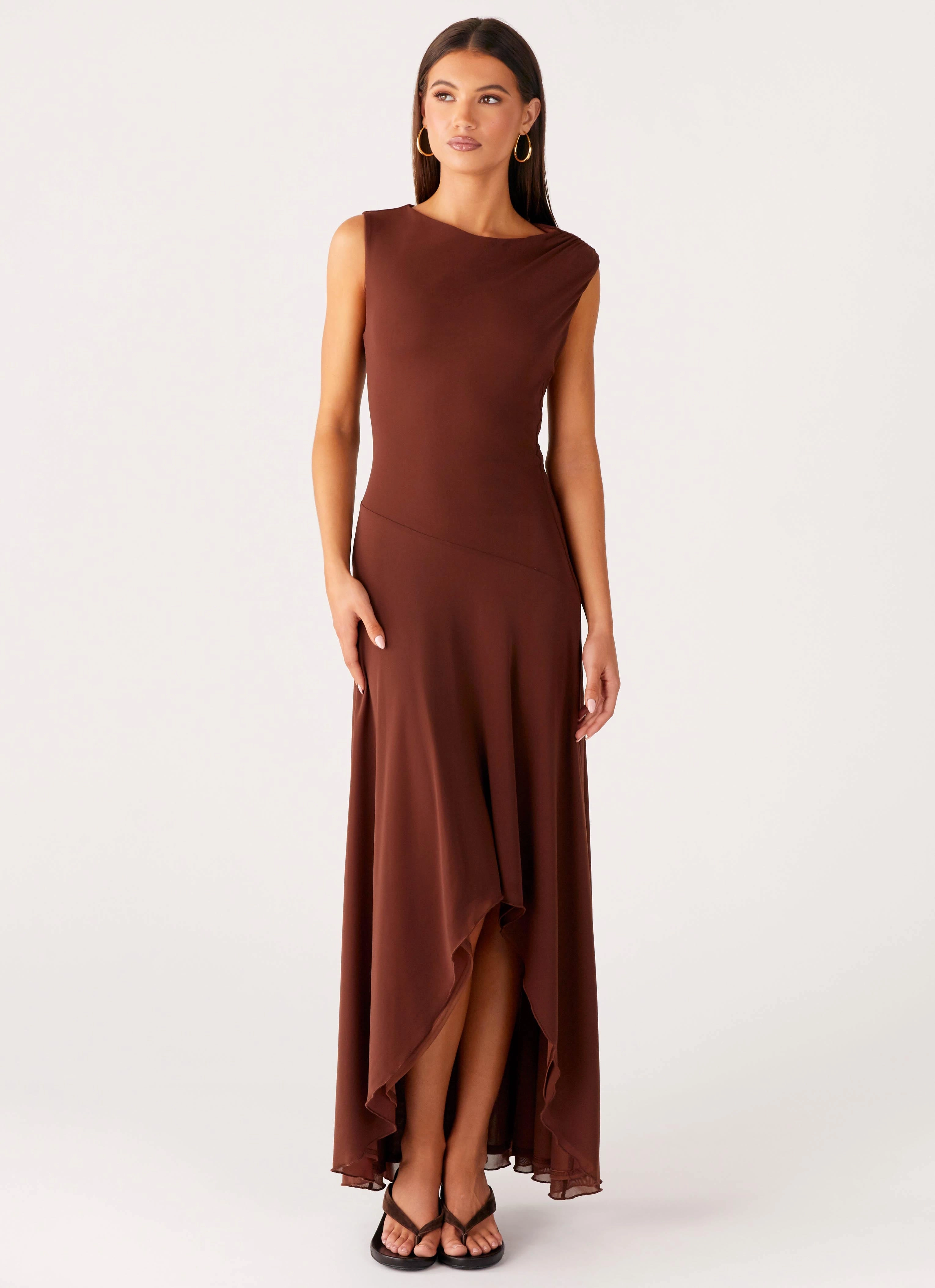 Light Finish Danika Maxi Dress - Chocolate