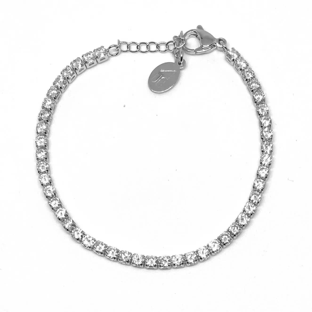 CrossBackDesign Silver Shimmer Tennis Bracelet