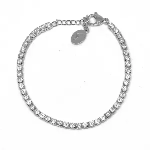 CrossBackDesign Silver Shimmer Tennis Bracelet