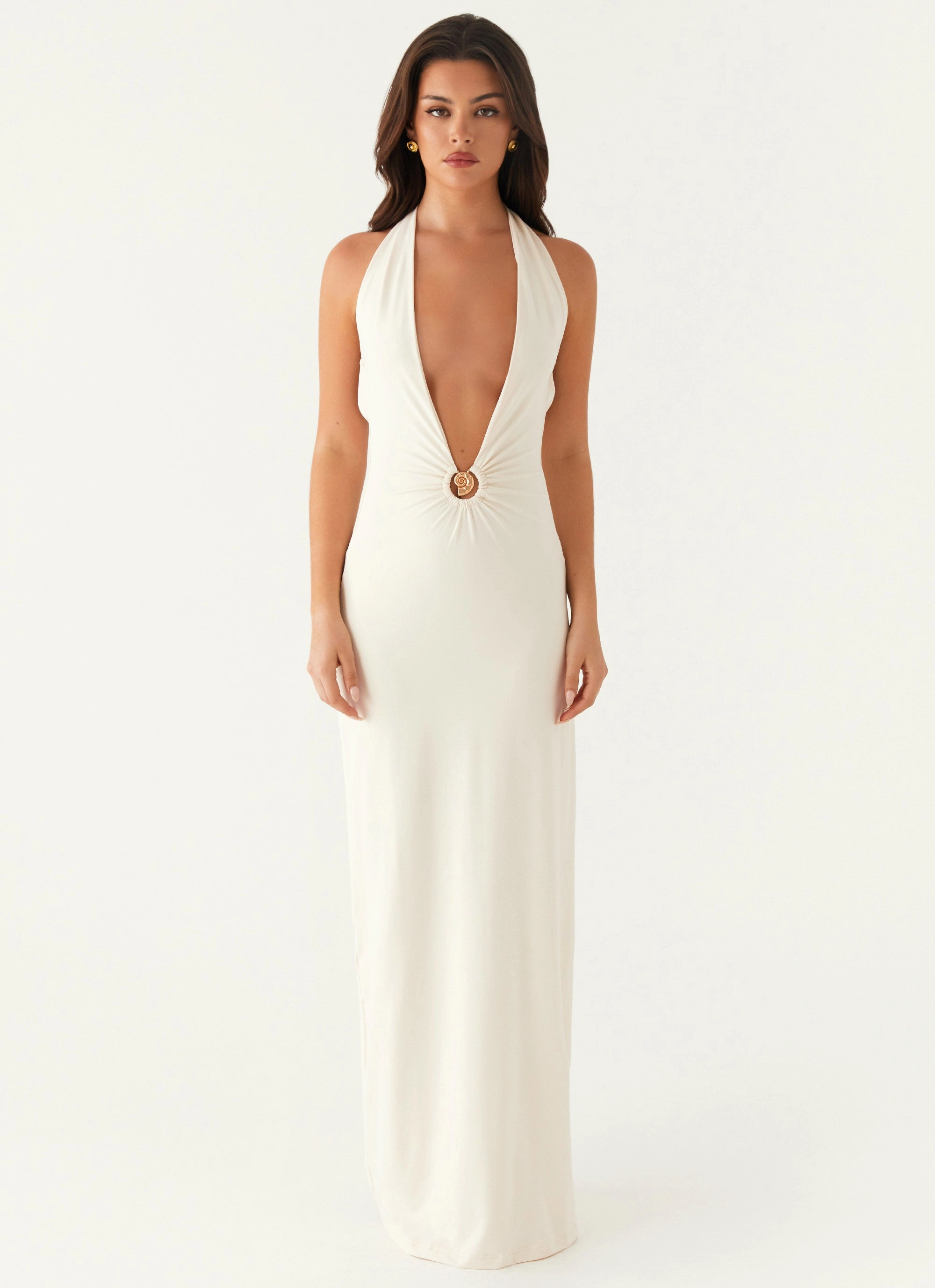 Lightweight Wear Minimalist fit-and-flare Dominica Maxi Dress - Ivory