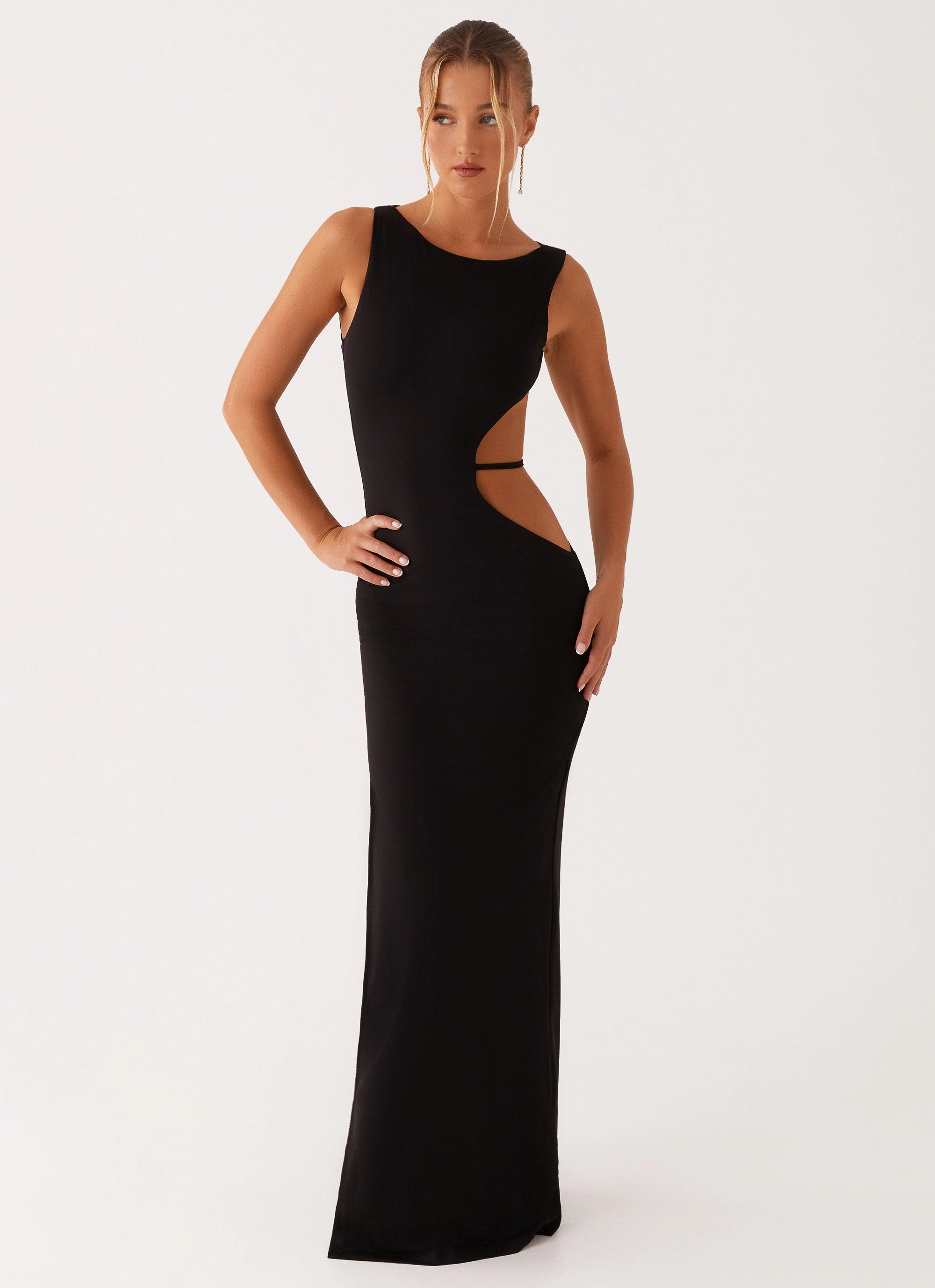 Minimal Design Sutton Maxi Dress - Black