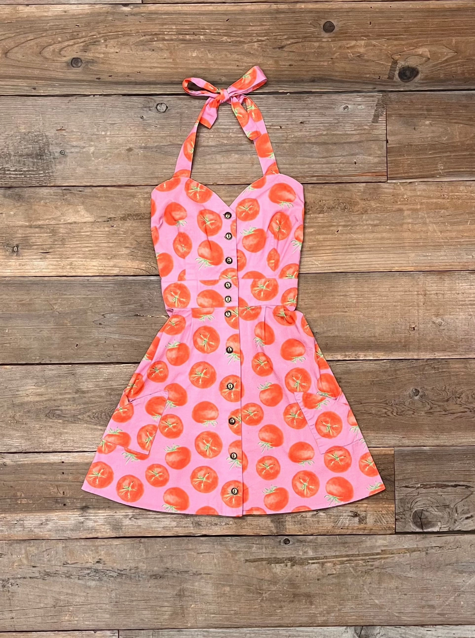 Semi Casual Modest Look Bedding Dress in Tomato